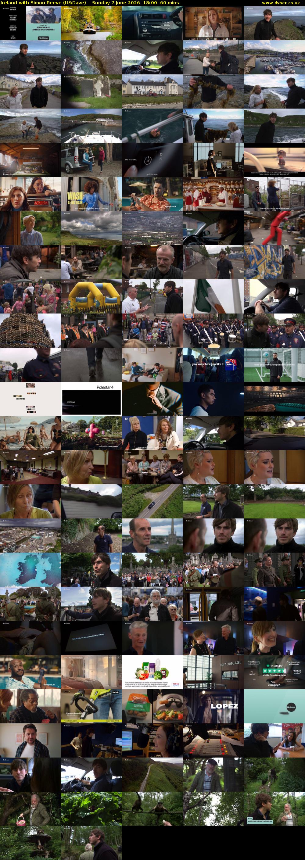 Ireland with Simon Reeve (U&Dave) Sunday 7 June 2026 18:00 - 19:00