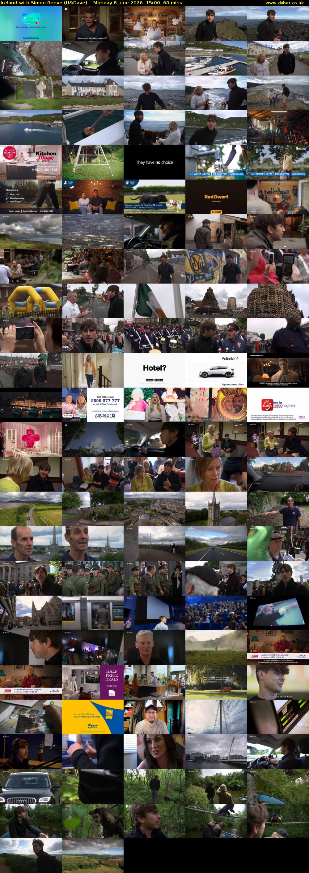 Ireland with Simon Reeve (U&Dave) Monday 8 June 2026 15:00 - 16:00