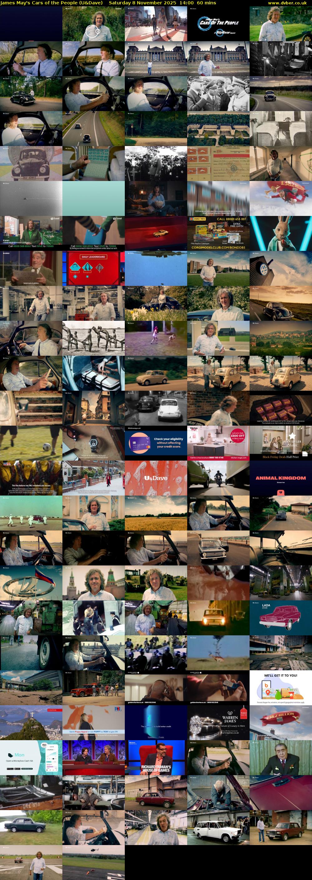 James May's Cars of the People (U&Dave) Saturday 8 November 2025 14:00 - 15:00