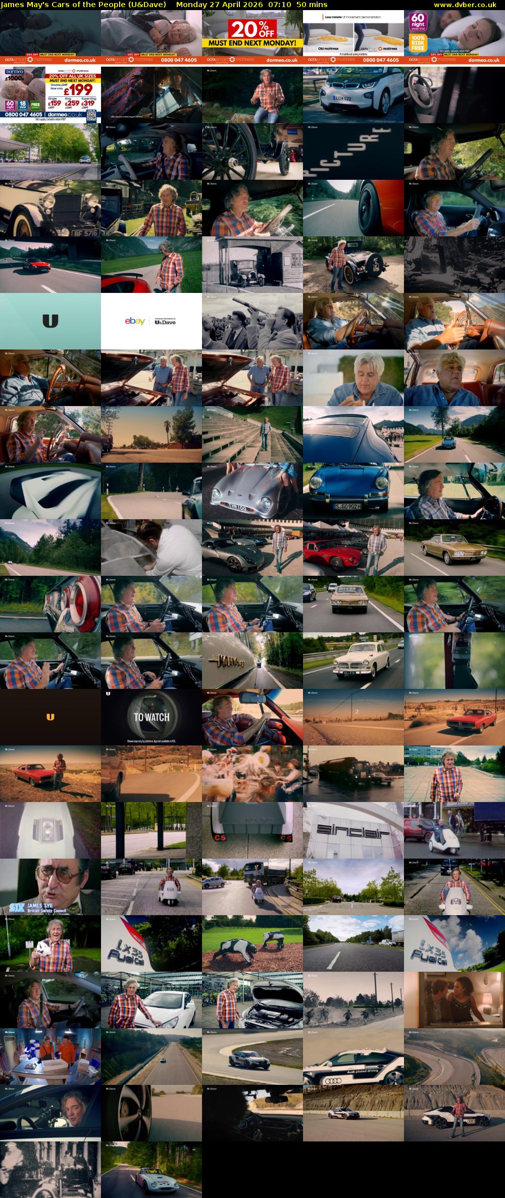 James May's Cars of the People (U&Dave) Monday 27 April 2026 07:10 - 08:00