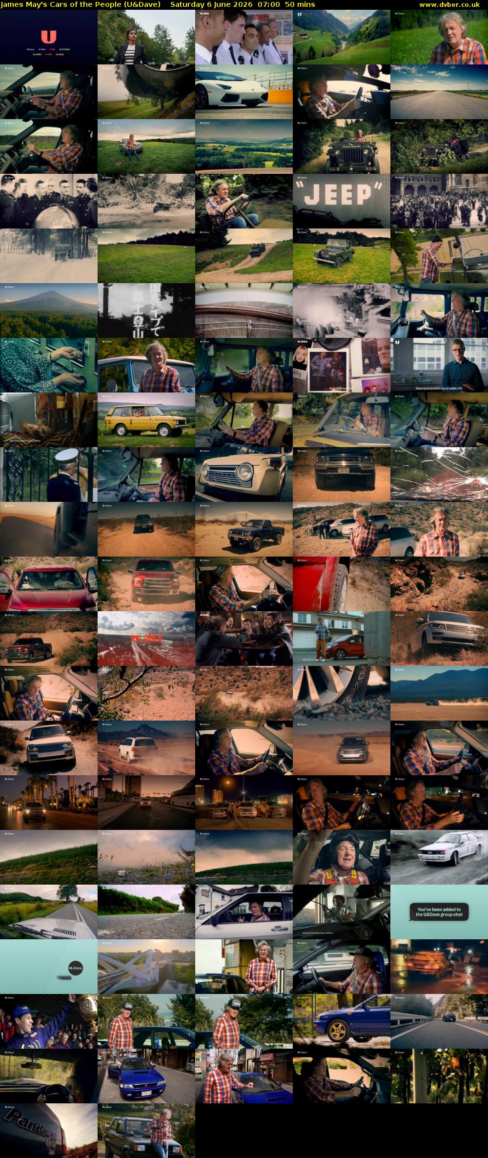 James May's Cars of the People (U&Dave) Saturday 6 June 2026 07:00 - 07:50
