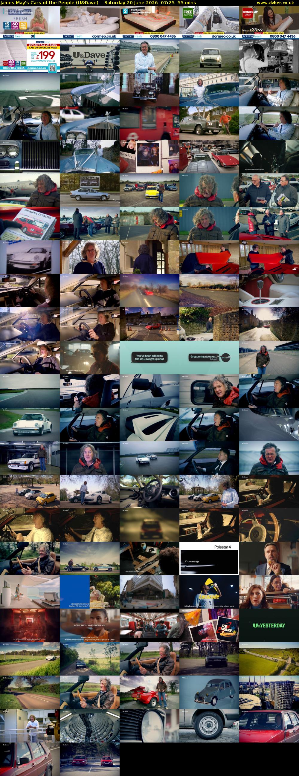 James May's Cars of the People (U&Dave) Saturday 20 June 2026 07:25 - 08:20