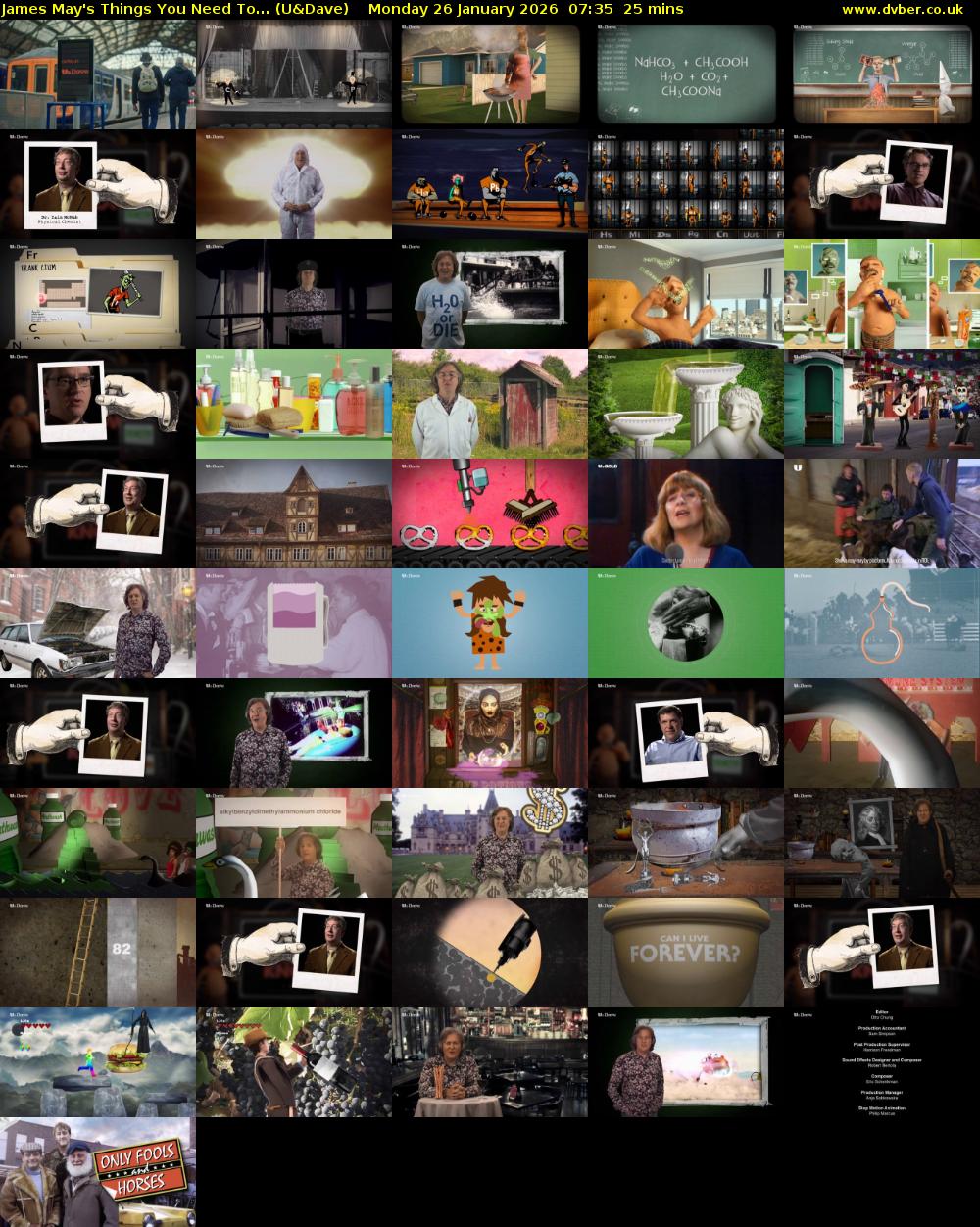 James May's Things You Need To... (U&Dave) Monday 26 January 2026 07:35 - 08:00