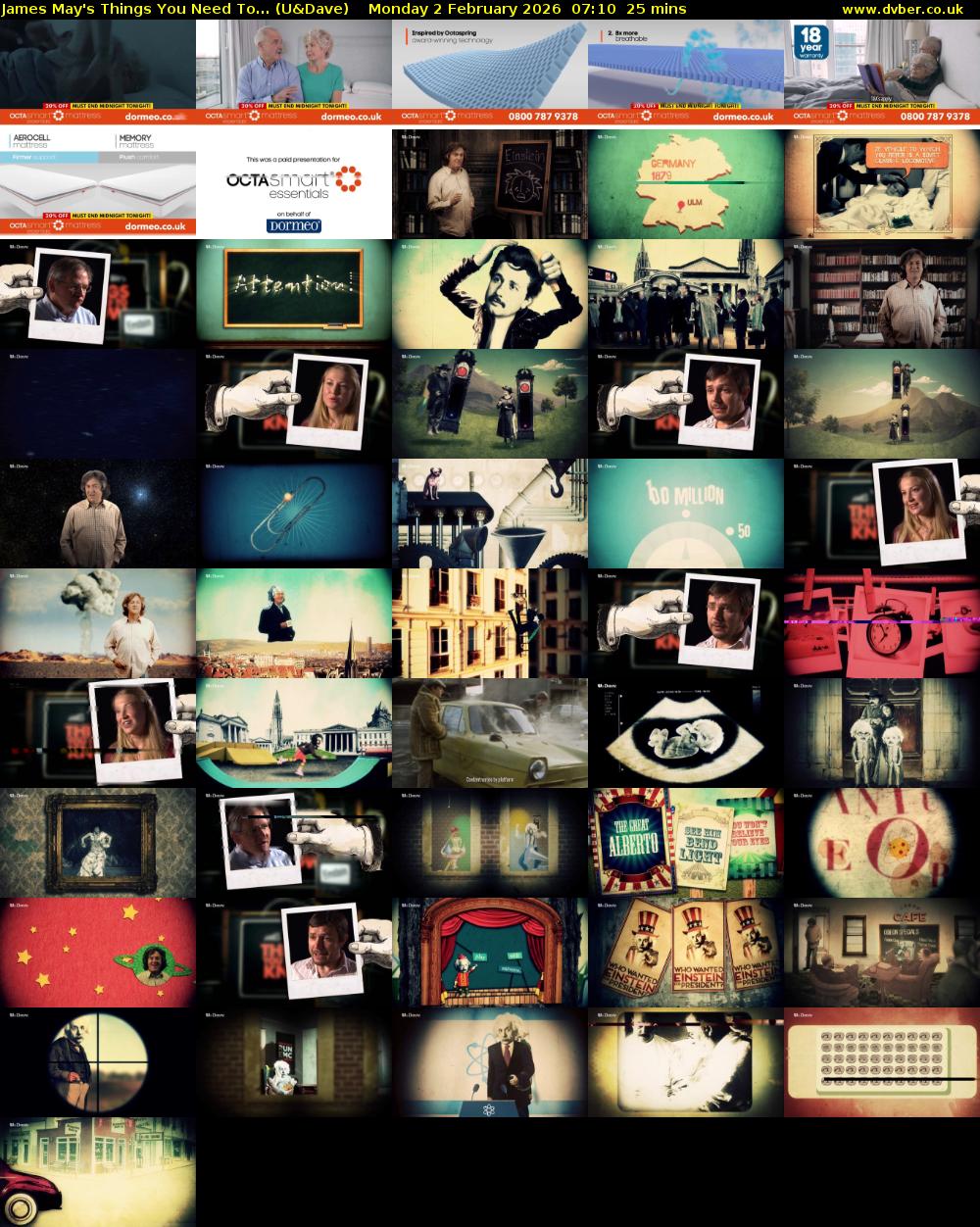 James May's Things You Need To... (U&Dave) Monday 2 February 2026 07:10 - 07:35