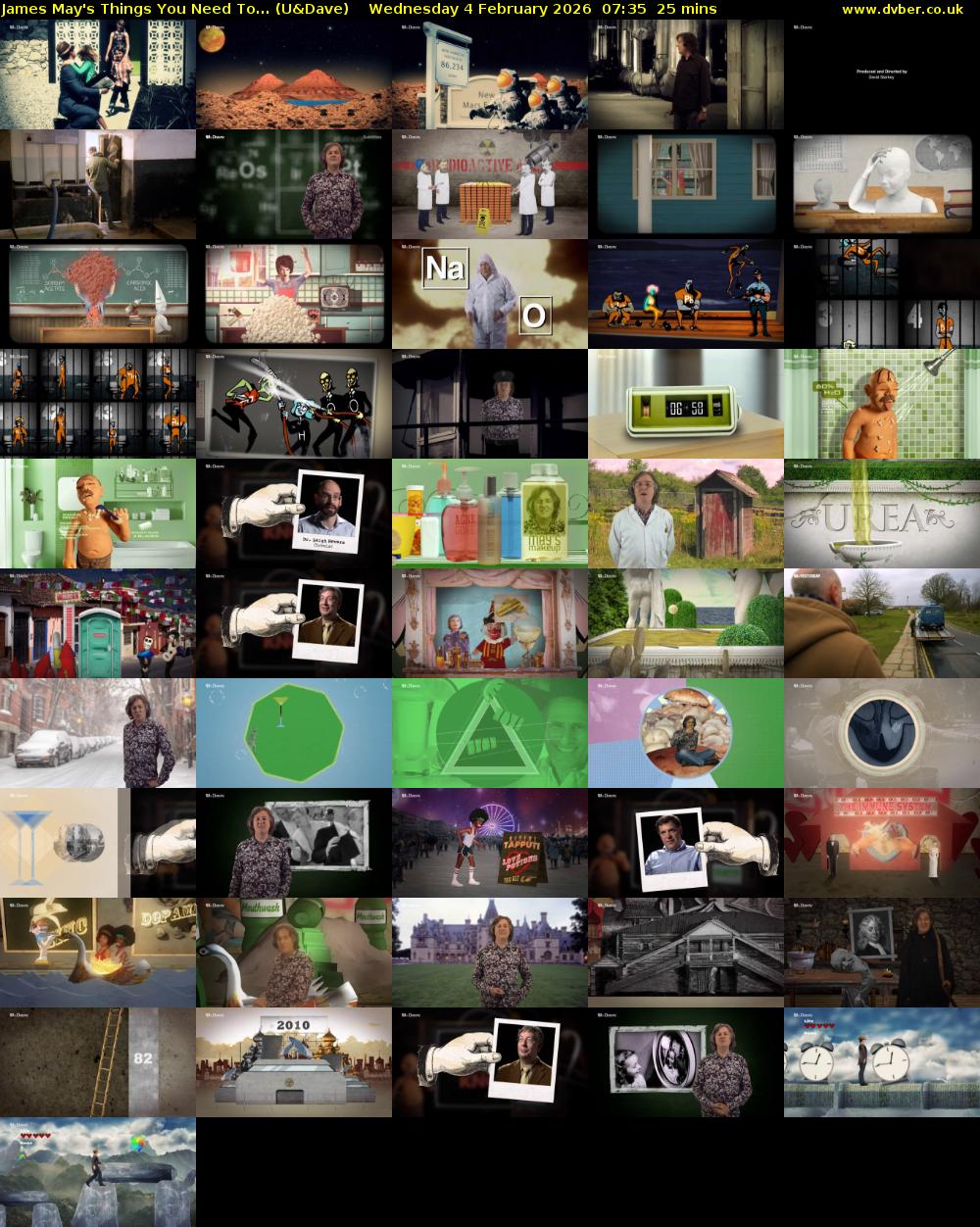 James May's Things You Need To... (U&Dave) Wednesday 4 February 2026 07:35 - 08:00