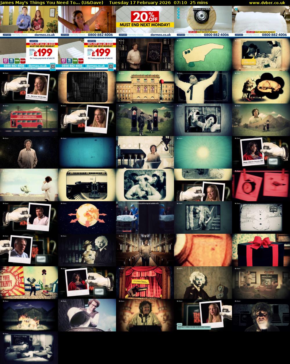 James May's Things You Need To... (U&Dave) Tuesday 17 February 2026 07:10 - 07:35