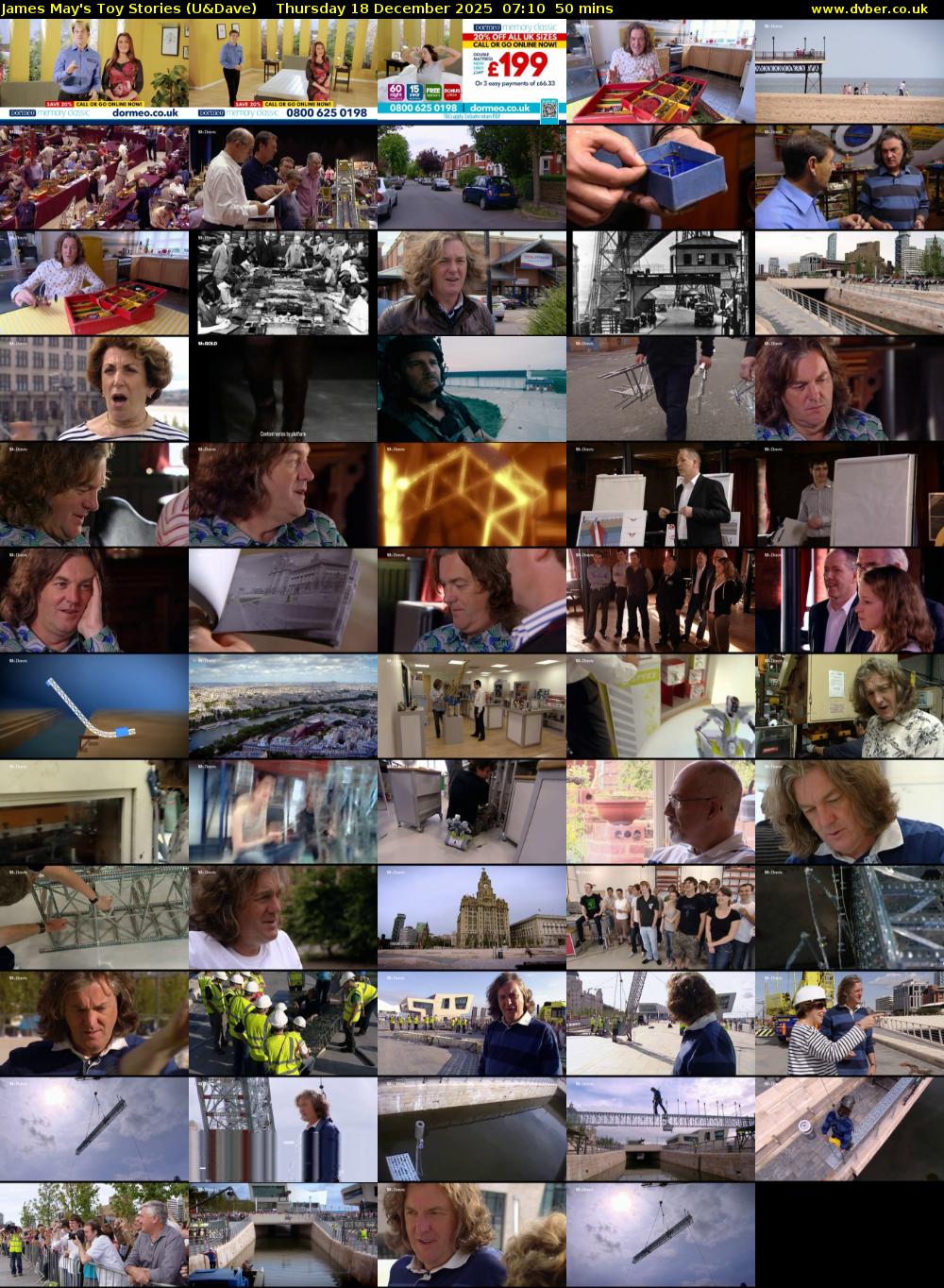 James May's Toy Stories (U&Dave) Thursday 18 December 2025 07:10 - 08:00
