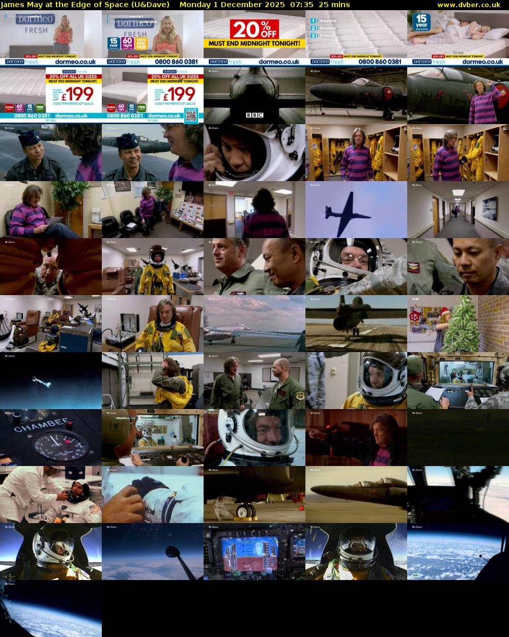 James May at the Edge of Space (U&Dave) Monday 1 December 2025 07:35 - 08:00