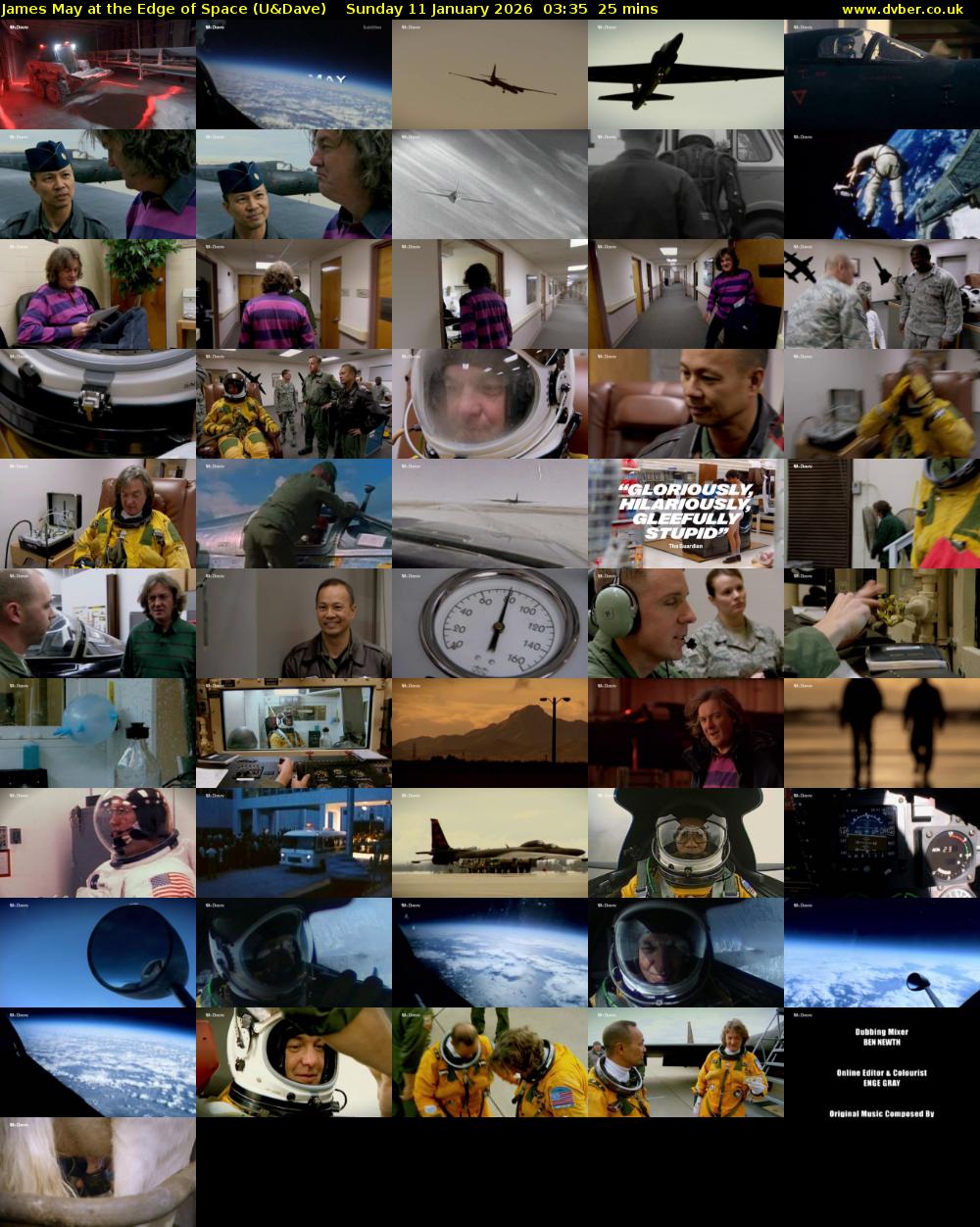 James May at the Edge of Space (U&Dave) Sunday 11 January 2026 03:35 - 04:00