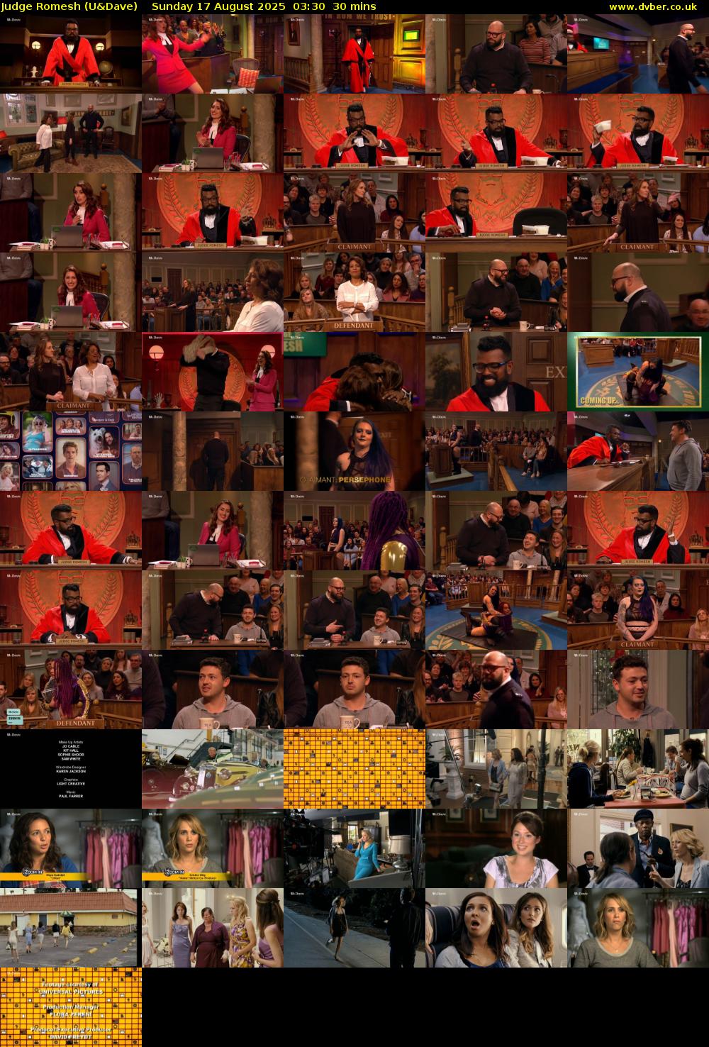 Judge Romesh (U&Dave) Sunday 17 August 2025 03:30 - 04:00