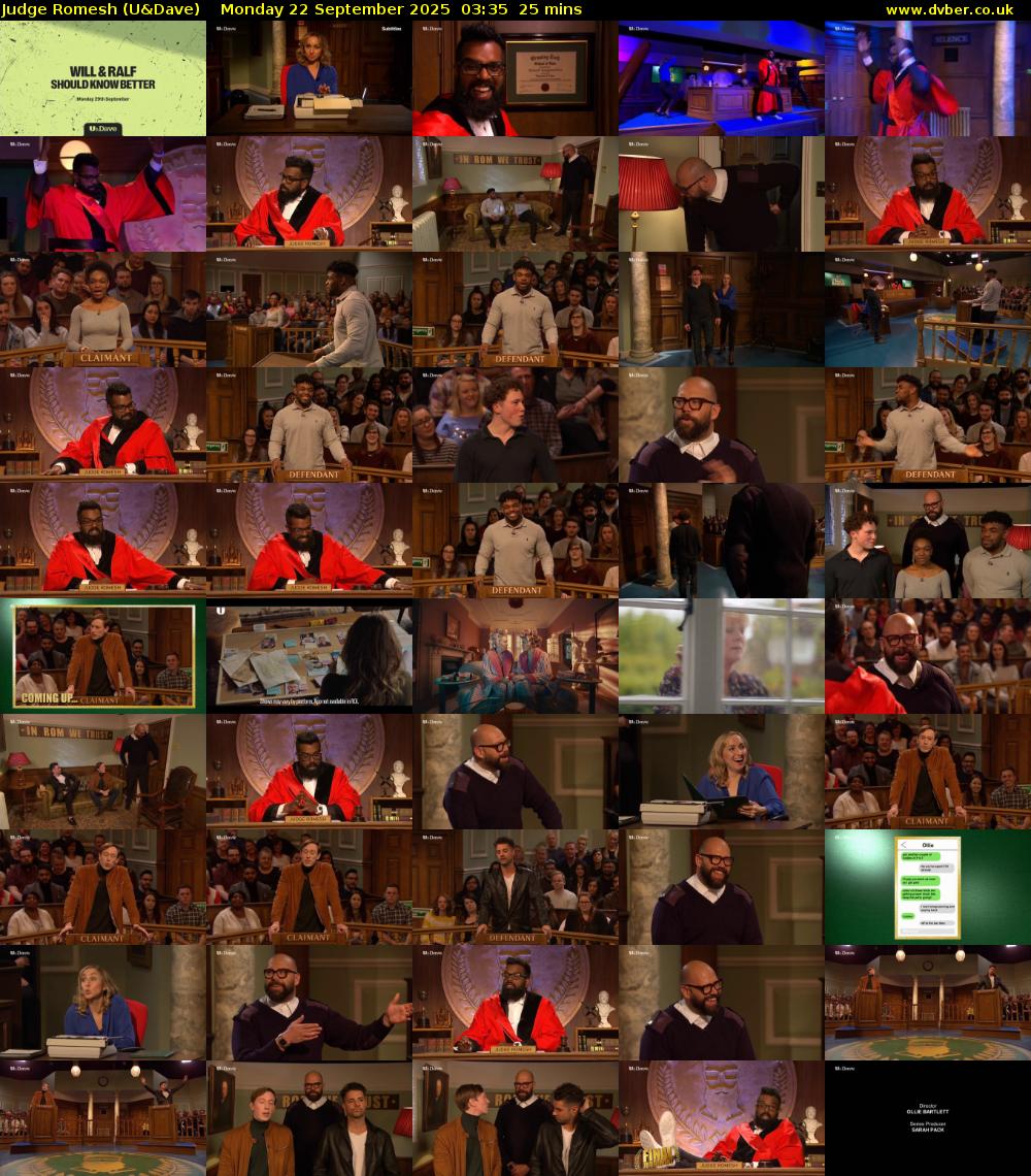 Judge Romesh (U&Dave) Monday 22 September 2025 03:35 - 04:00