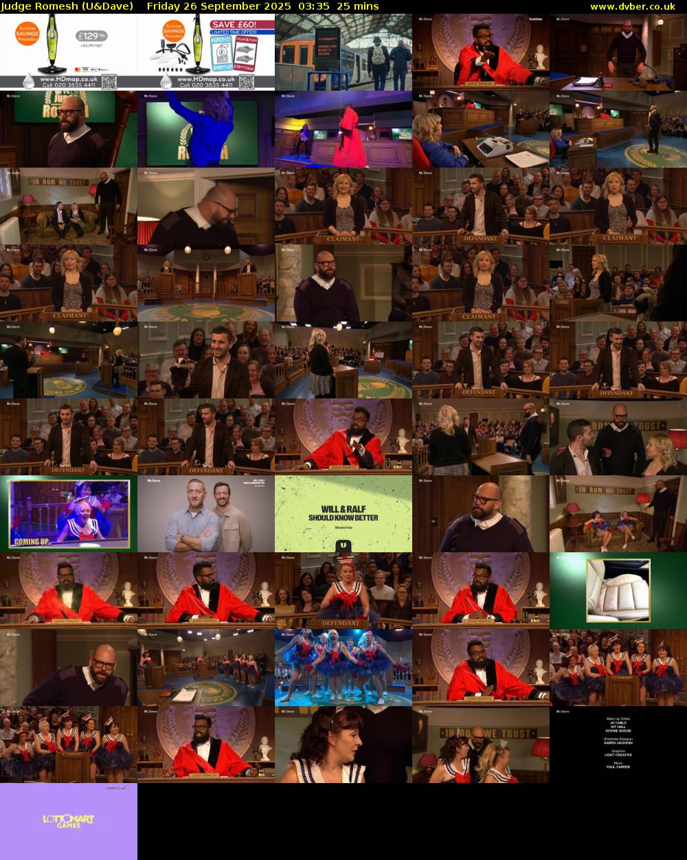 Judge Romesh (U&Dave) Friday 26 September 2025 03:35 - 04:00