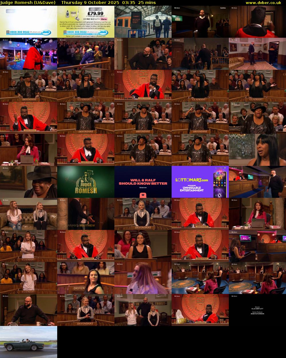 Judge Romesh (U&Dave) Thursday 9 October 2025 03:35 - 04:00