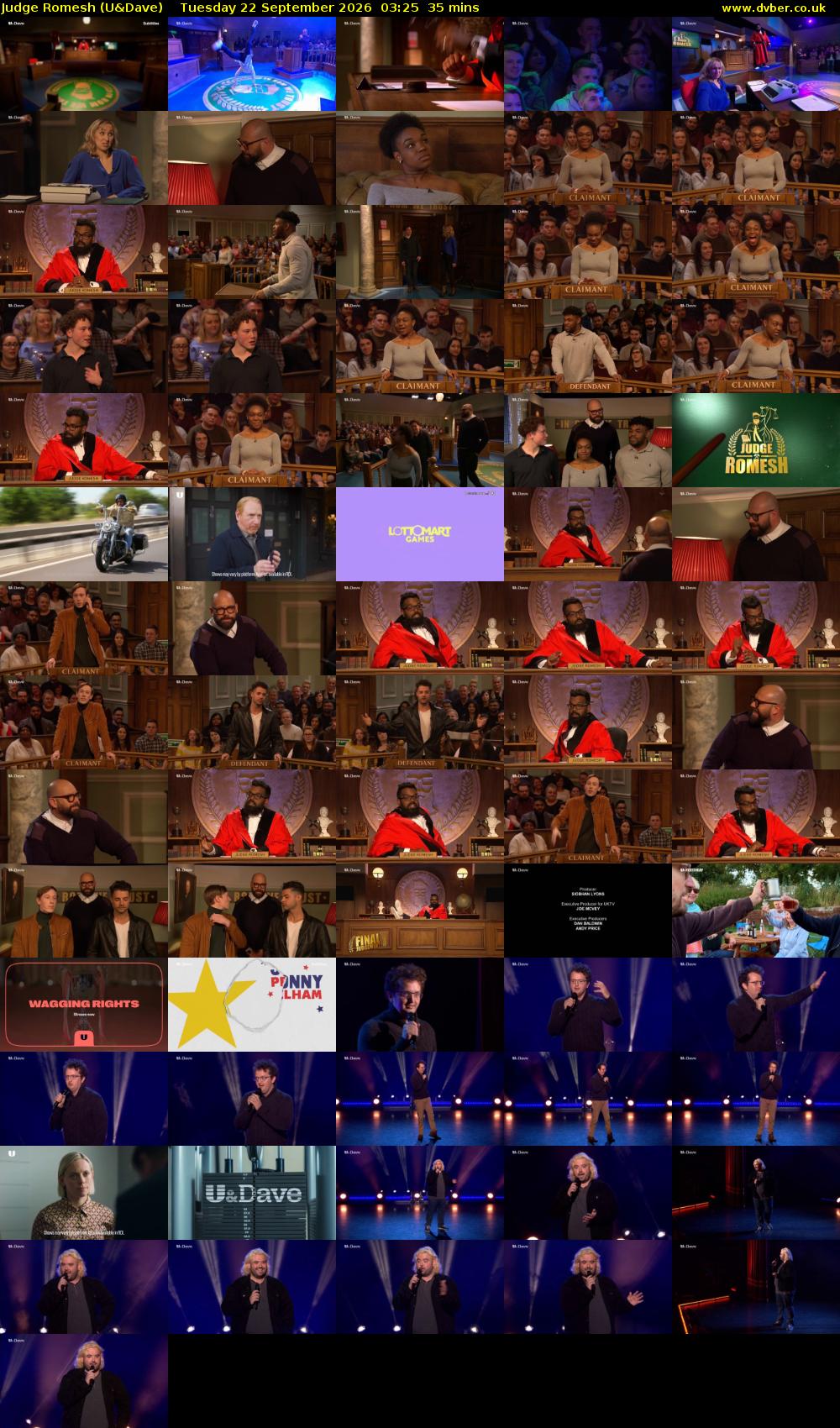 Judge Romesh (U&Dave) Tuesday 22 September 2026 03:25 - 04:00