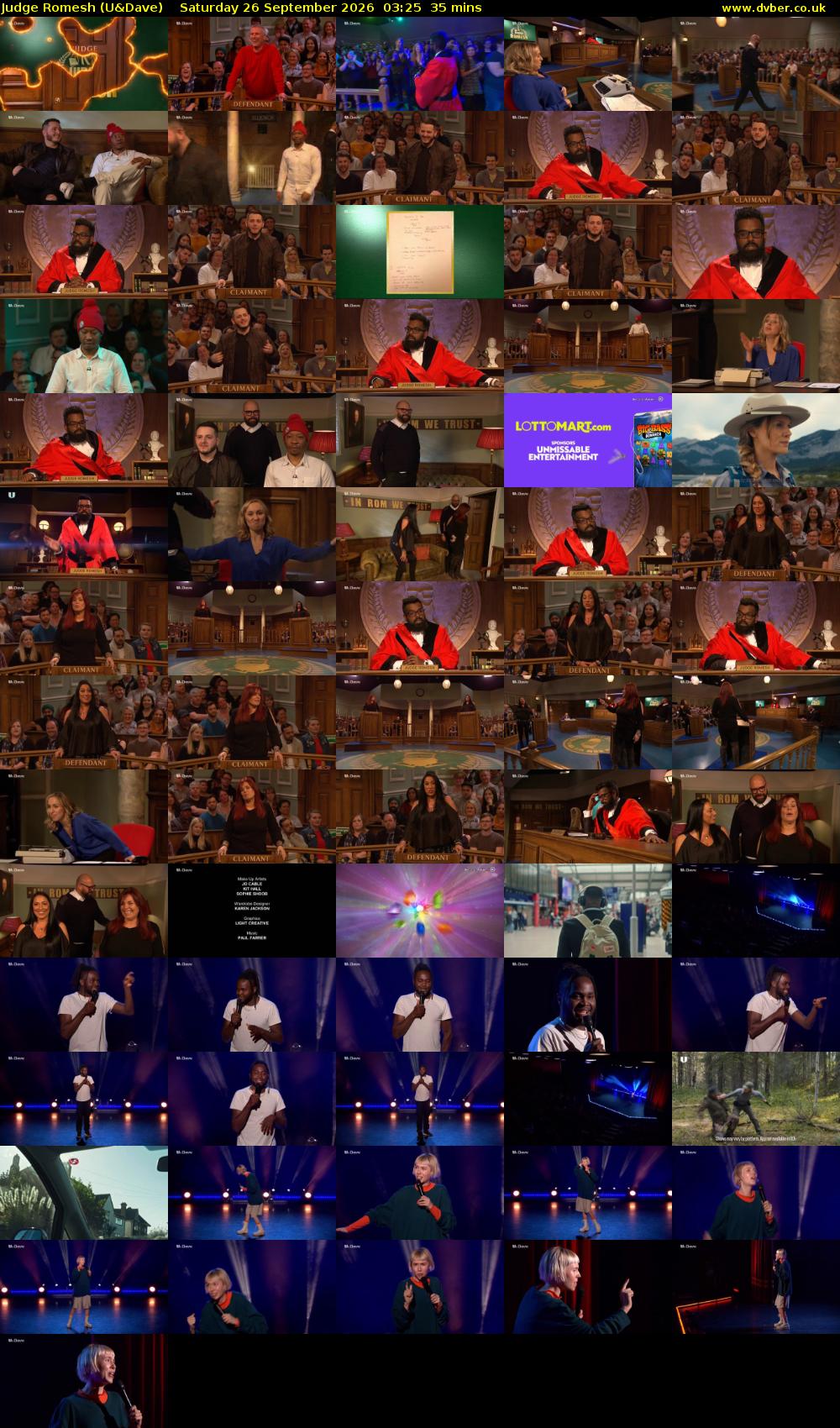 Judge Romesh (U&Dave) Saturday 26 September 2026 03:25 - 04:00