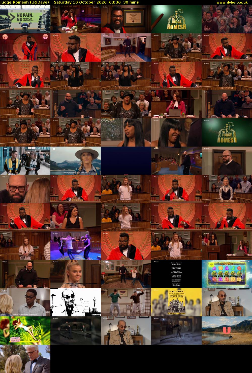 Judge Romesh (U&Dave) Saturday 10 October 2026 03:30 - 04:00