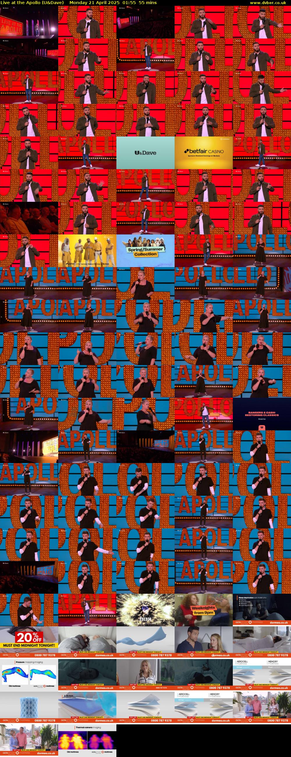 Live at the Apollo (U&Dave) Monday 21 April 2025 01:55 - 02:50