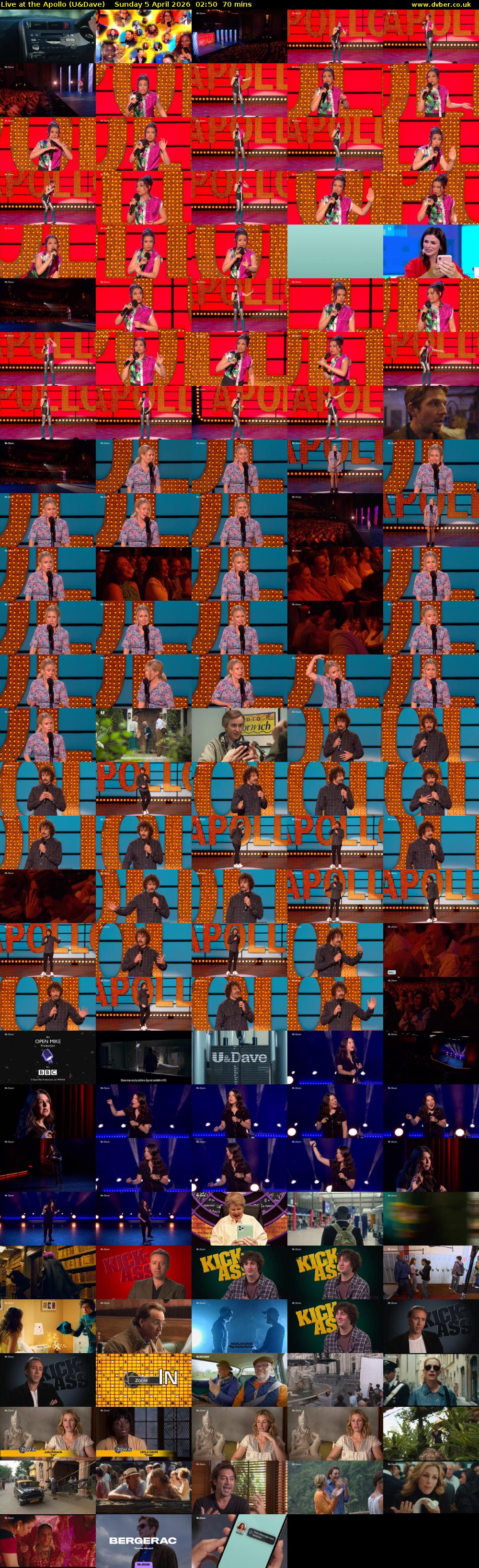 Live at the Apollo (U&Dave) Sunday 5 April 2026 02:50 - 04:00