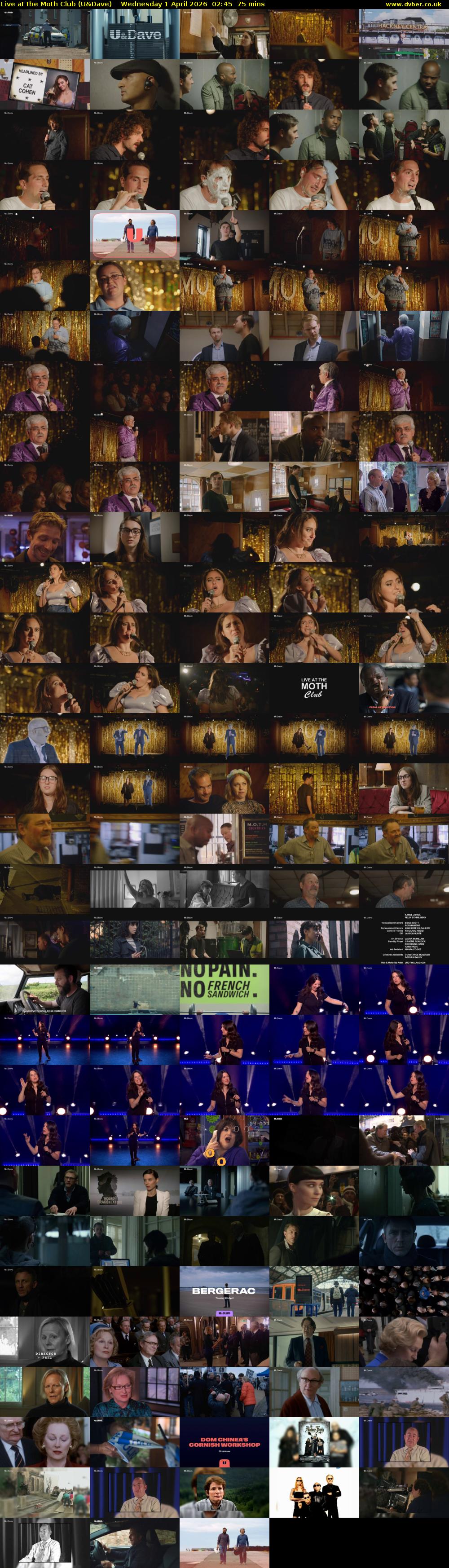 Live at the Moth Club (U&Dave) Wednesday 1 April 2026 02:45 - 04:00