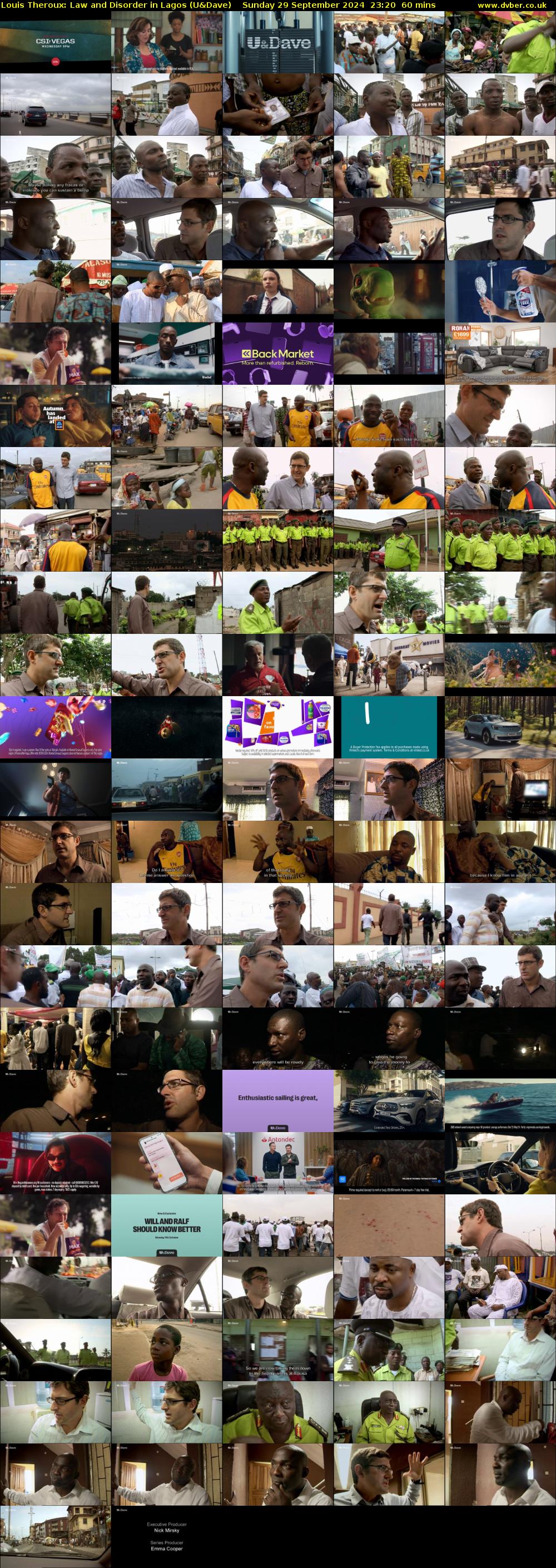 Louis Theroux: Law and Disorder in Lagos (U&Dave) Sunday 29 September 2024 23:20 - 00:20