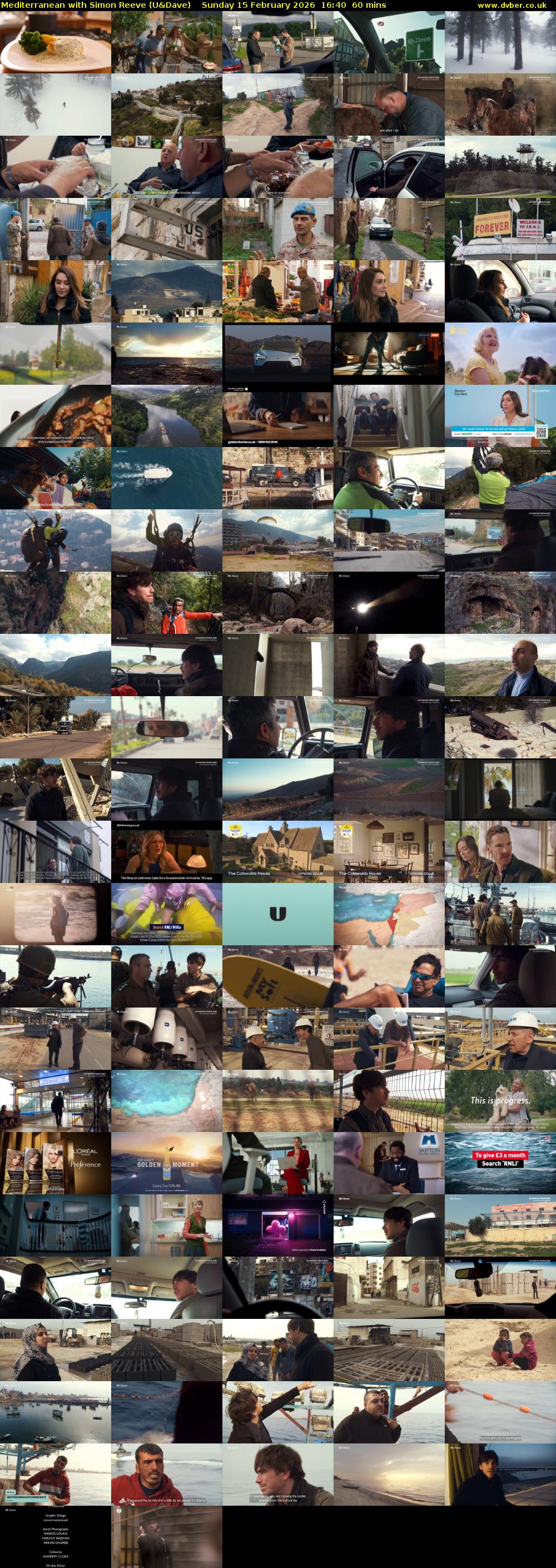 Mediterranean with Simon Reeve (U&Dave) Sunday 15 February 2026 16:40 - 17:40