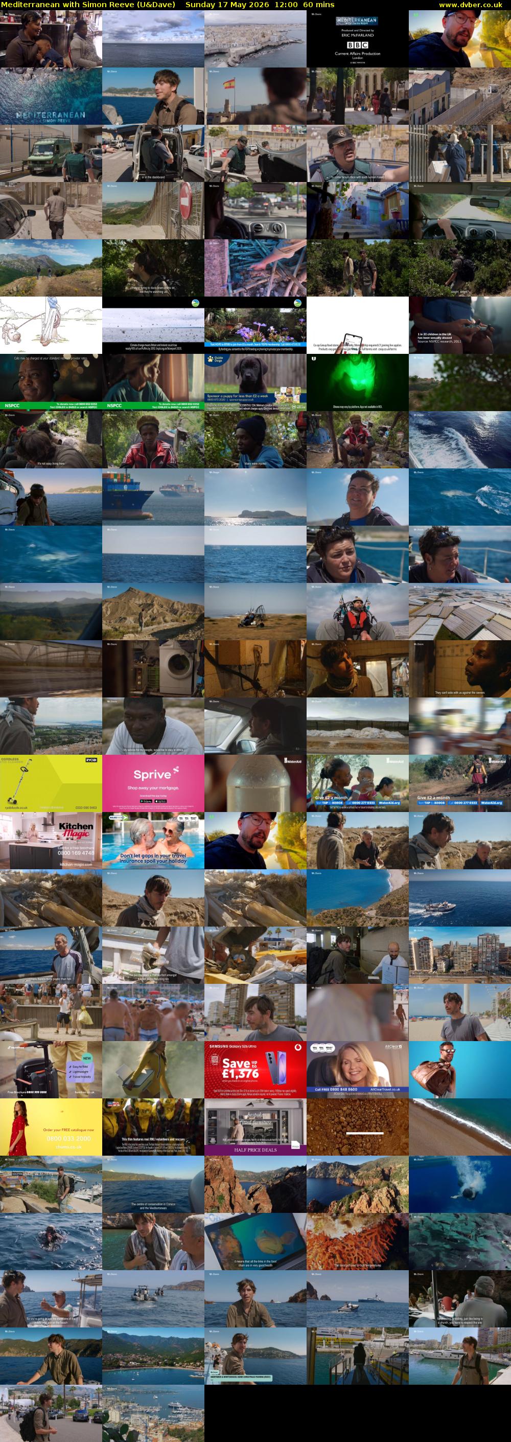Mediterranean with Simon Reeve (U&Dave) Sunday 17 May 2026 12:00 - 13:00