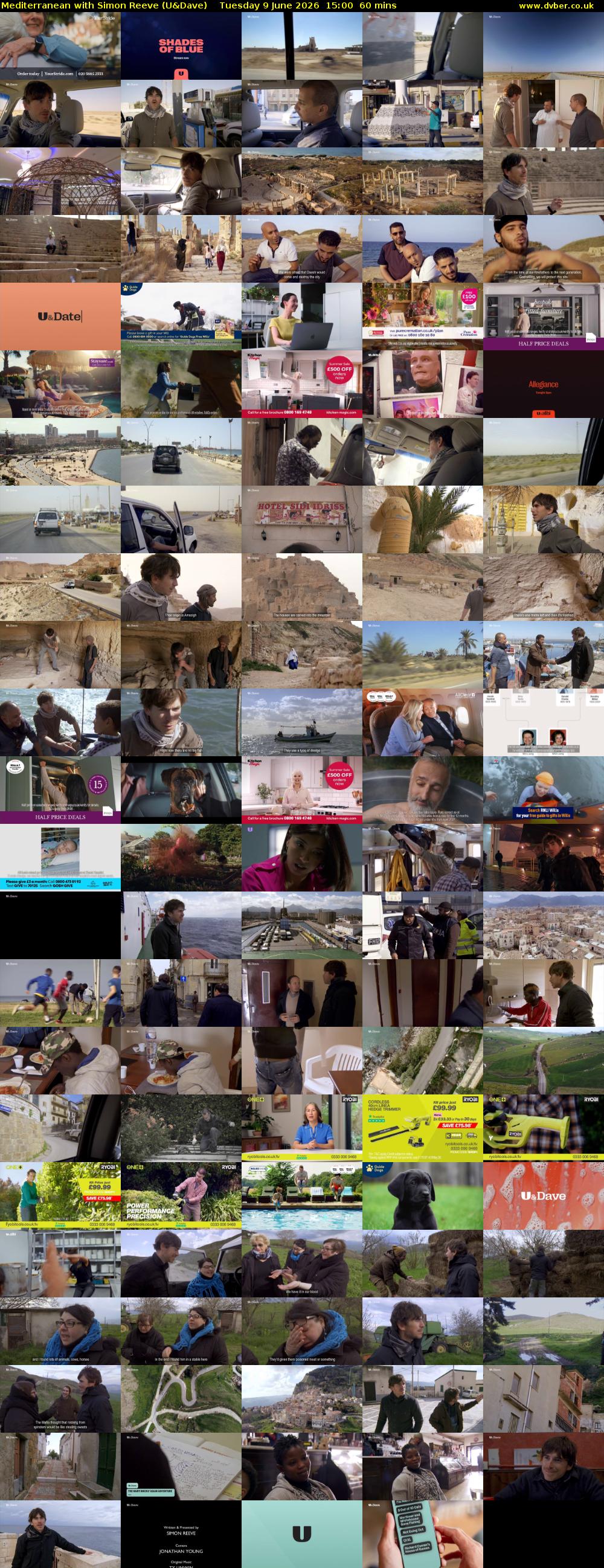 Mediterranean with Simon Reeve (U&Dave) Tuesday 9 June 2026 15:00 - 16:00