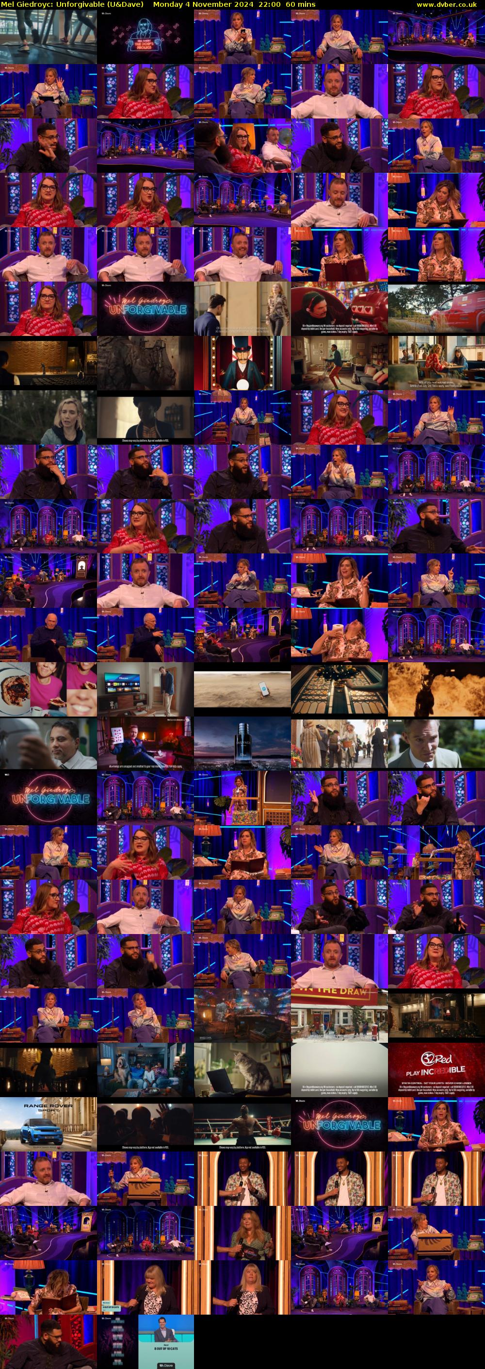 Mel Giedroyc: Unforgivable (U&Dave) Monday 4 November 2024 22:00 - 23:00