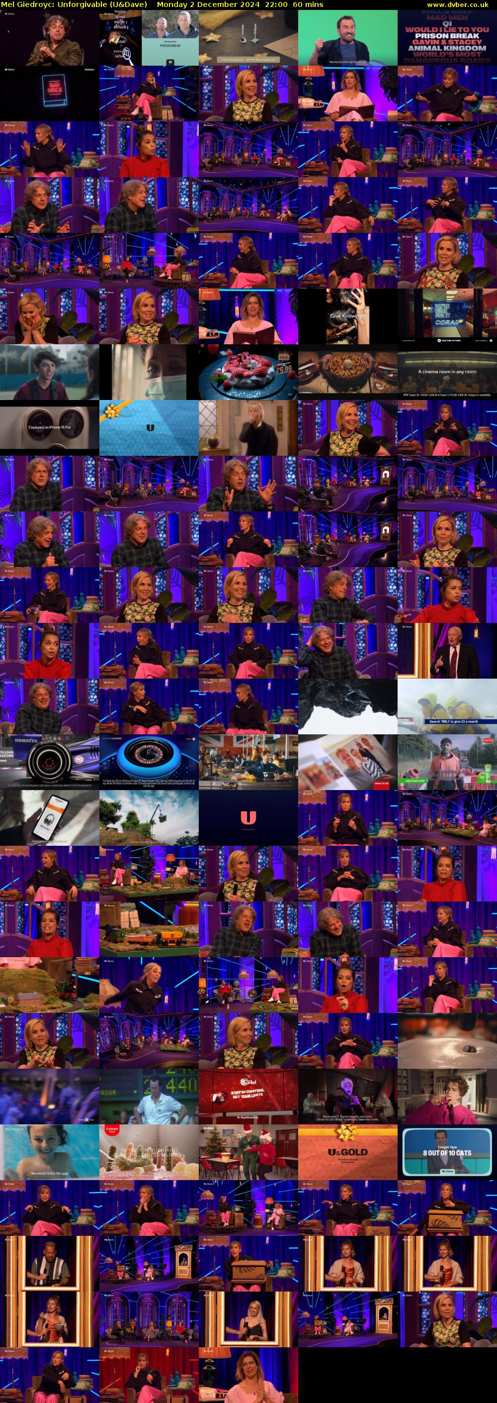 Mel Giedroyc: Unforgivable (U&Dave) Monday 2 December 2024 22:00 - 23:00