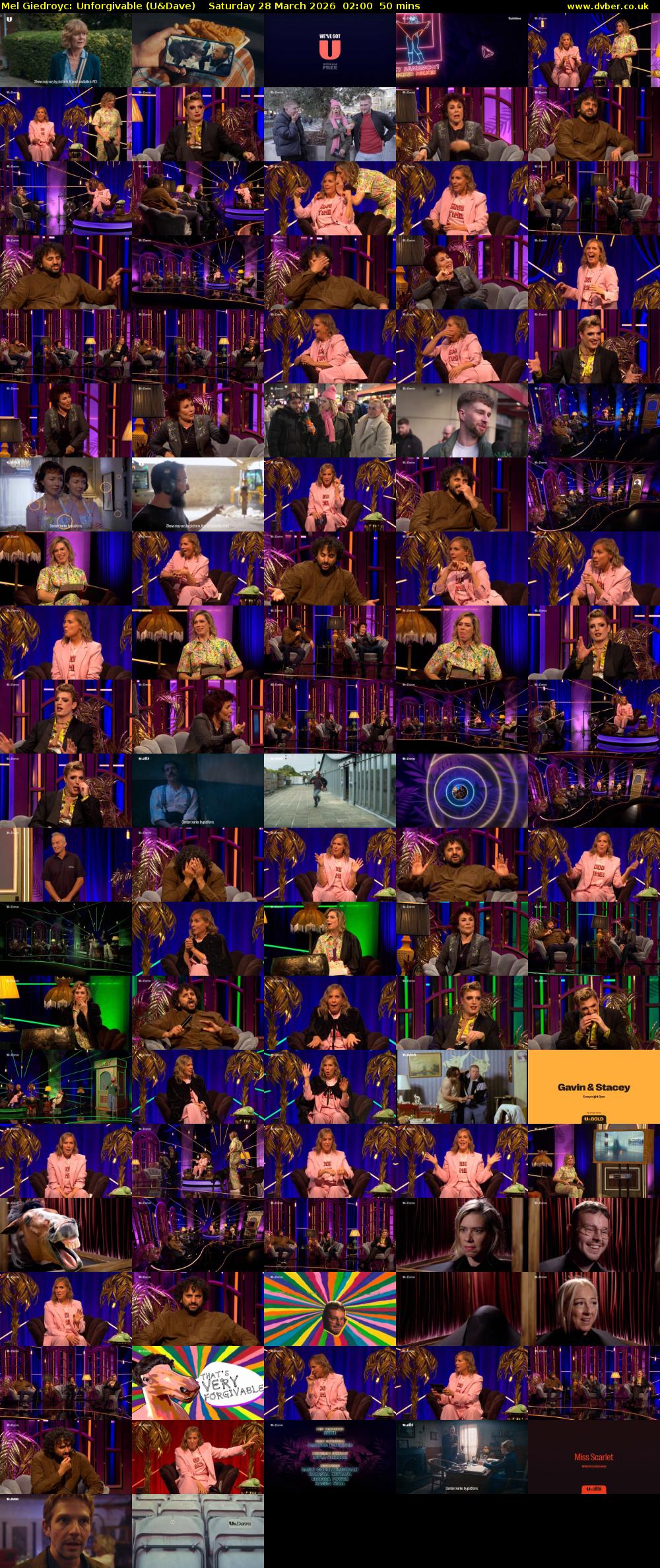 Mel Giedroyc: Unforgivable (U&Dave) Saturday 28 March 2026 02:00 - 02:50