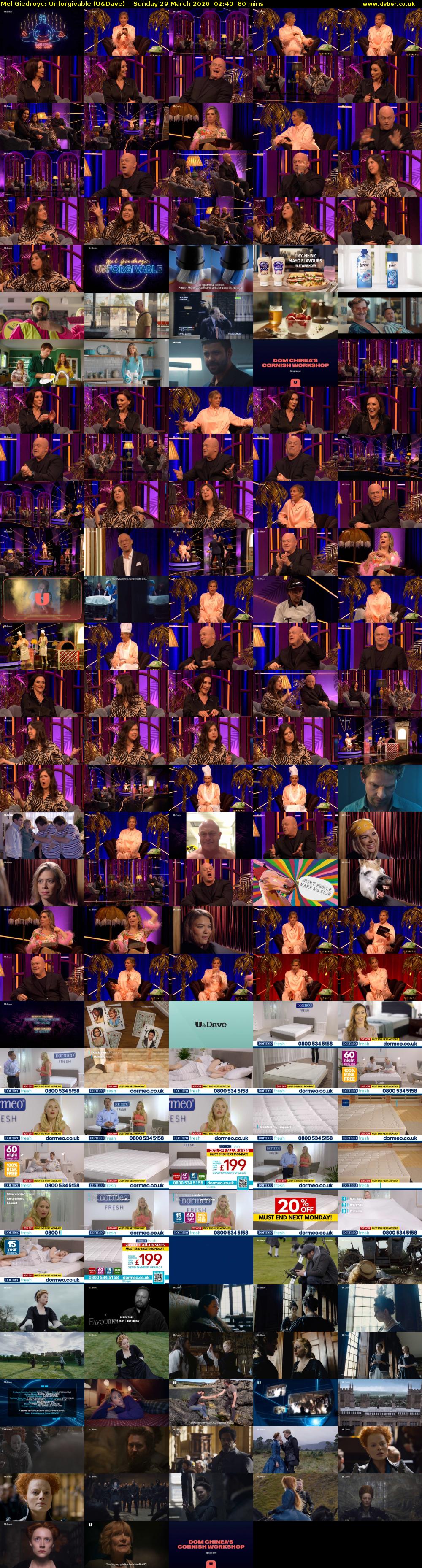 Mel Giedroyc: Unforgivable (U&Dave) Sunday 29 March 2026 02:40 - 04:00