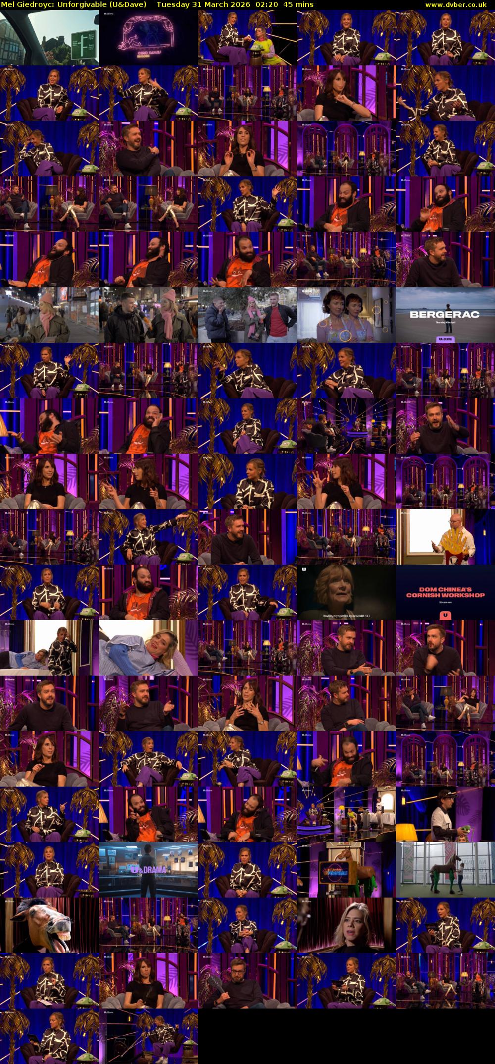 Mel Giedroyc: Unforgivable (U&Dave) Tuesday 31 March 2026 02:20 - 03:05