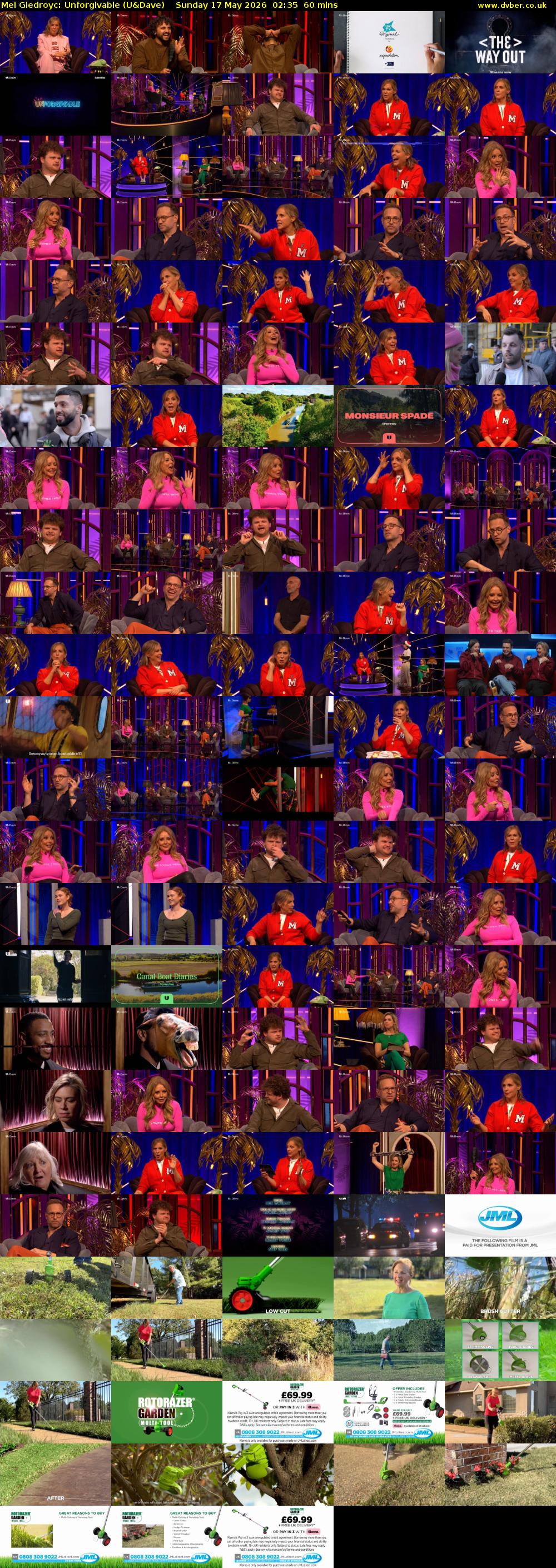 Mel Giedroyc: Unforgivable (U&Dave) Sunday 17 May 2026 02:35 - 03:35