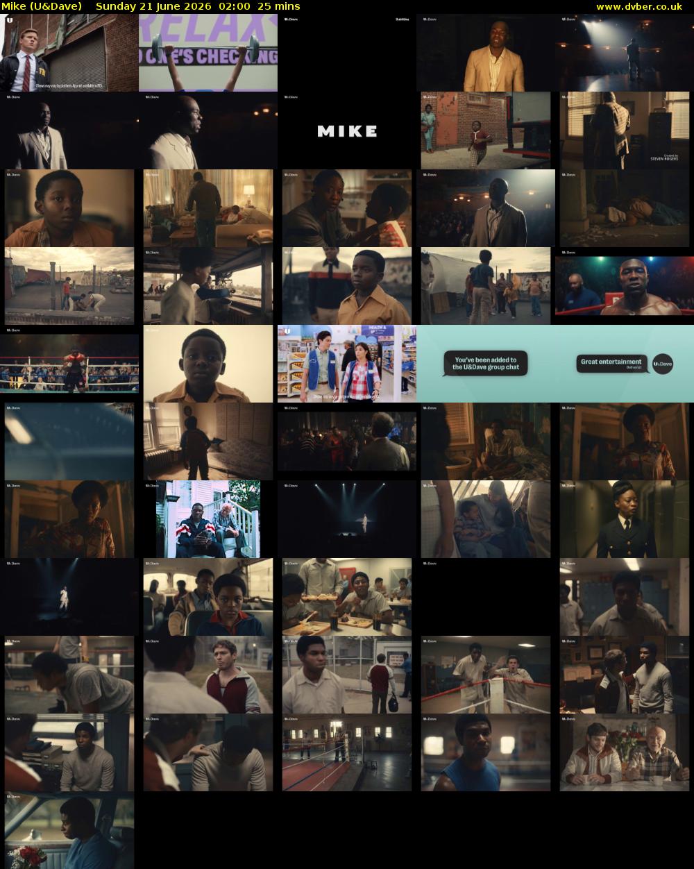Mike (U&Dave) Sunday 21 June 2026 02:00 - 02:25
