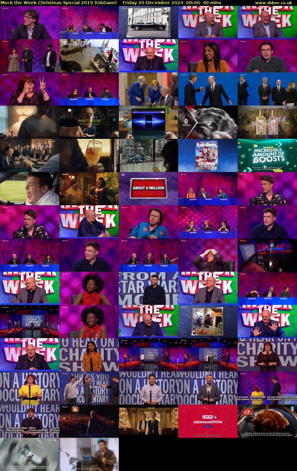 Mock the Week Christmas Special 2019 (U&Dave) Friday 20 December 2024 00:00 - 00:40