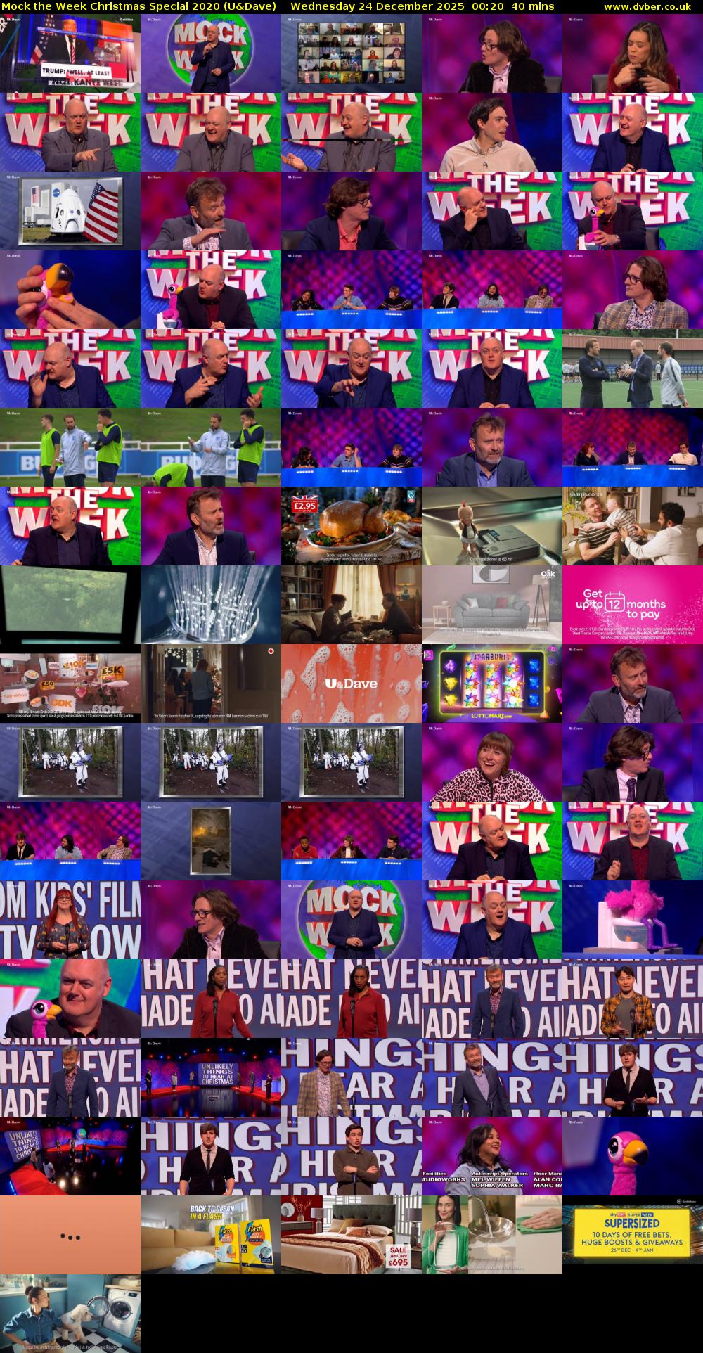 Mock the Week Christmas Special 2020 (U&Dave) Wednesday 24 December 2025 00:20 - 01:00