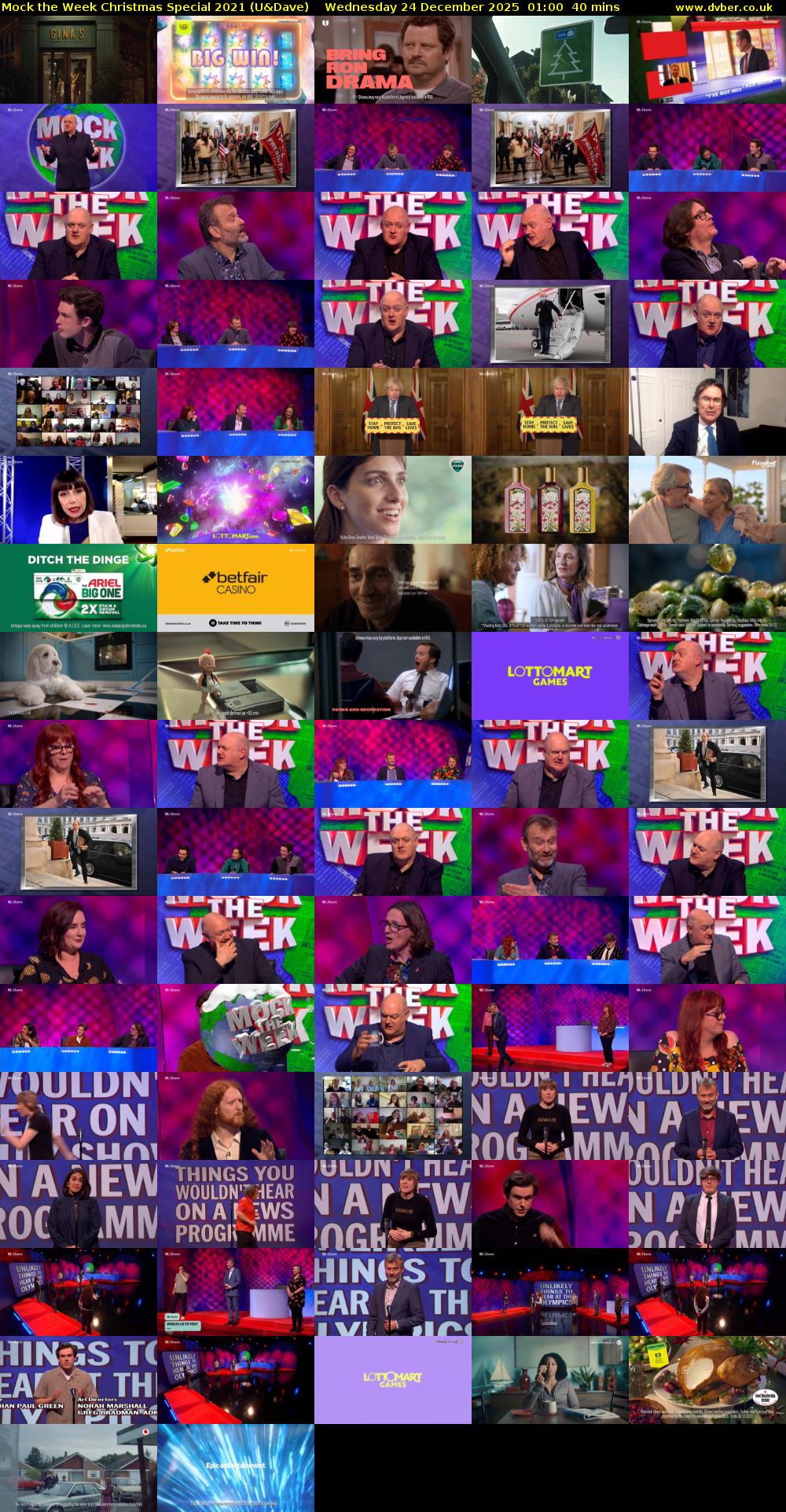 Mock the Week Christmas Special 2021 (U&Dave) Wednesday 24 December 2025 01:00 - 01:40