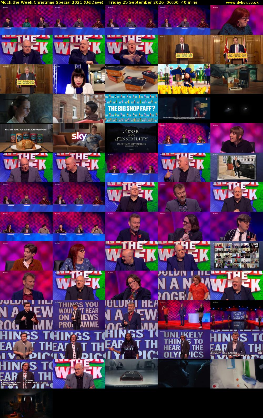 Mock the Week Christmas Special 2021 (U&Dave) Friday 25 September 2026 00:00 - 00:40