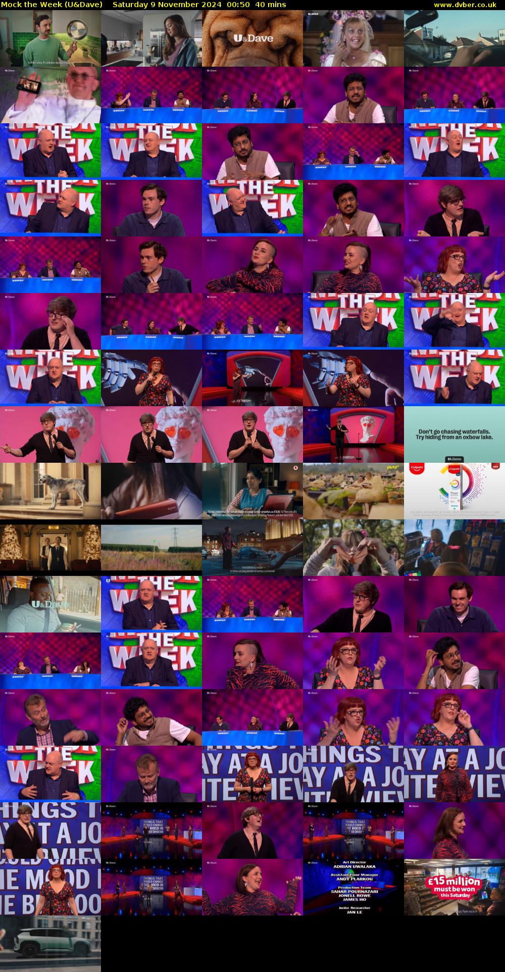 Mock the Week (U&Dave) Saturday 9 November 2024 00:50 - 01:30