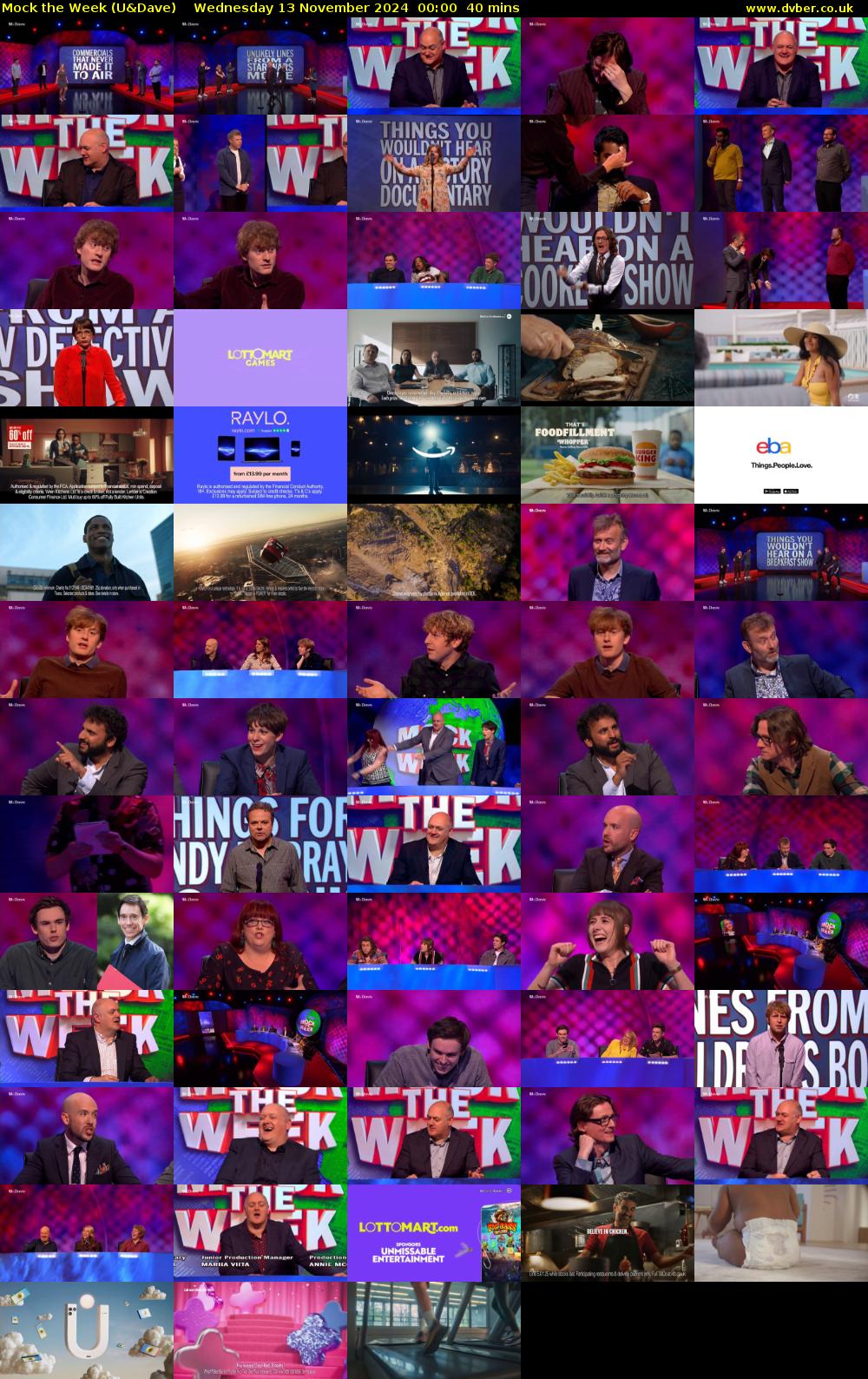 Mock the Week (U&Dave) Wednesday 13 November 2024 00:00 - 00:40