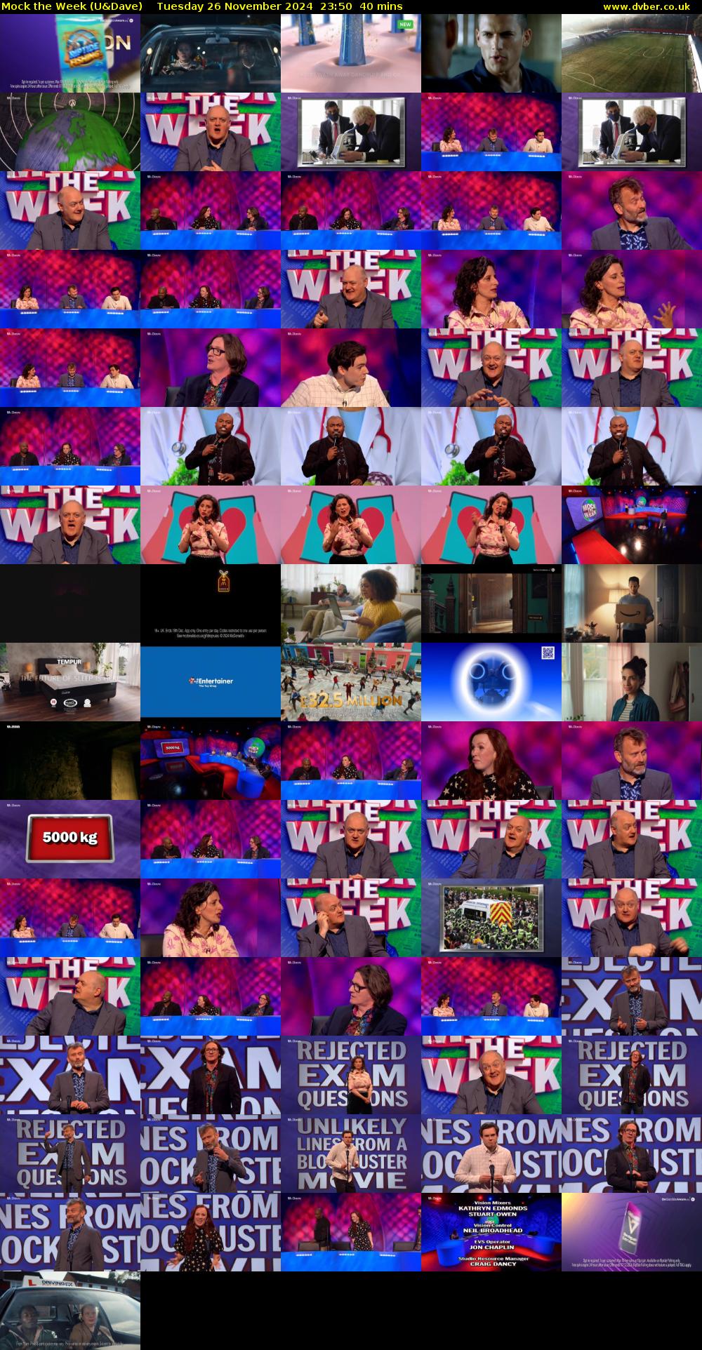 Mock the Week (U&Dave) Tuesday 26 November 2024 23:50 - 00:30