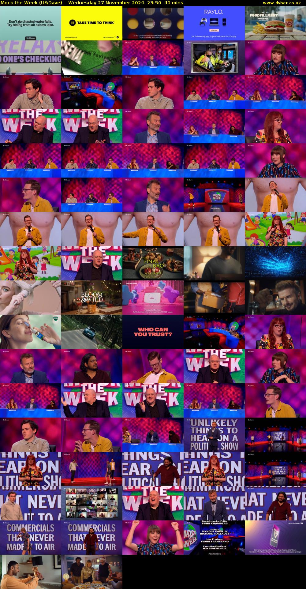 Mock the Week (U&Dave) Wednesday 27 November 2024 23:50 - 00:30