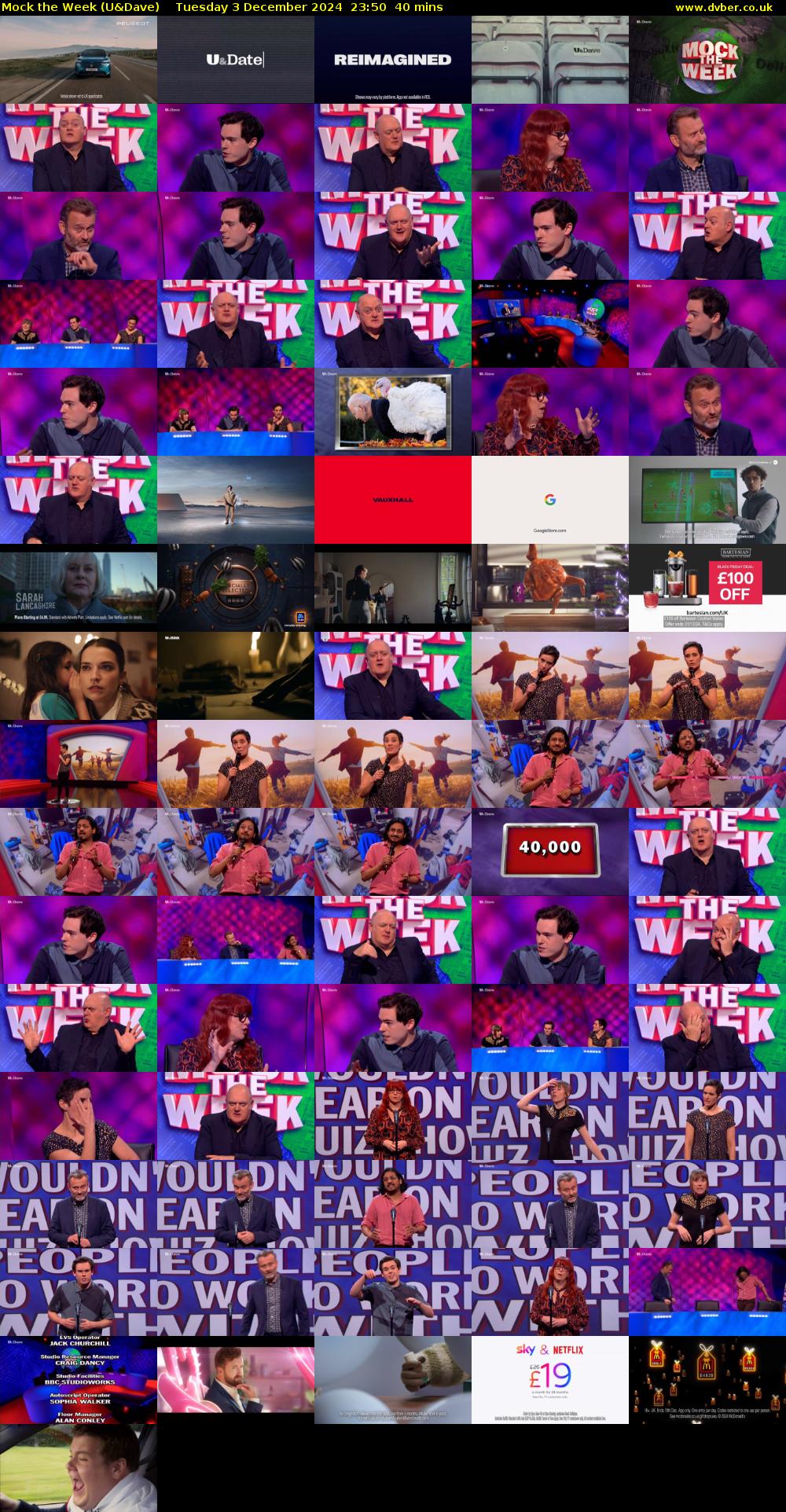 Mock the Week (U&Dave) Tuesday 3 December 2024 23:50 - 00:30
