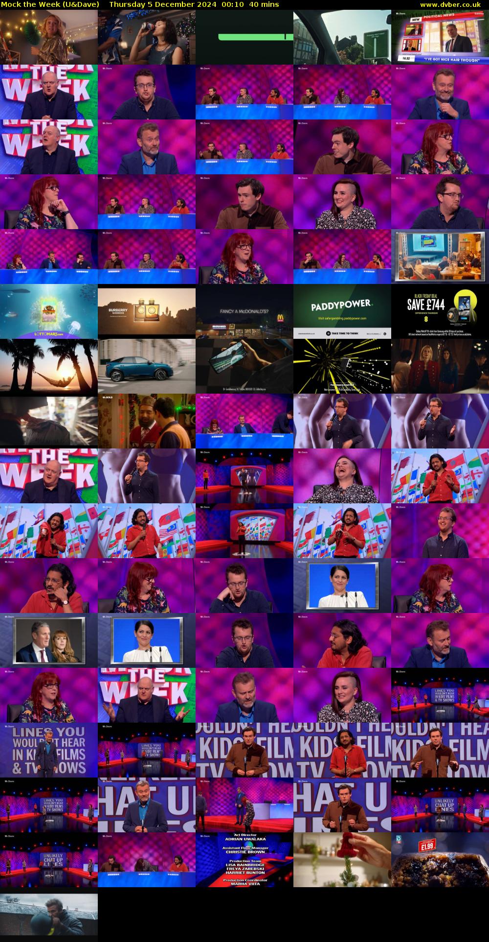 Mock the Week (U&Dave) Thursday 5 December 2024 00:10 - 00:50