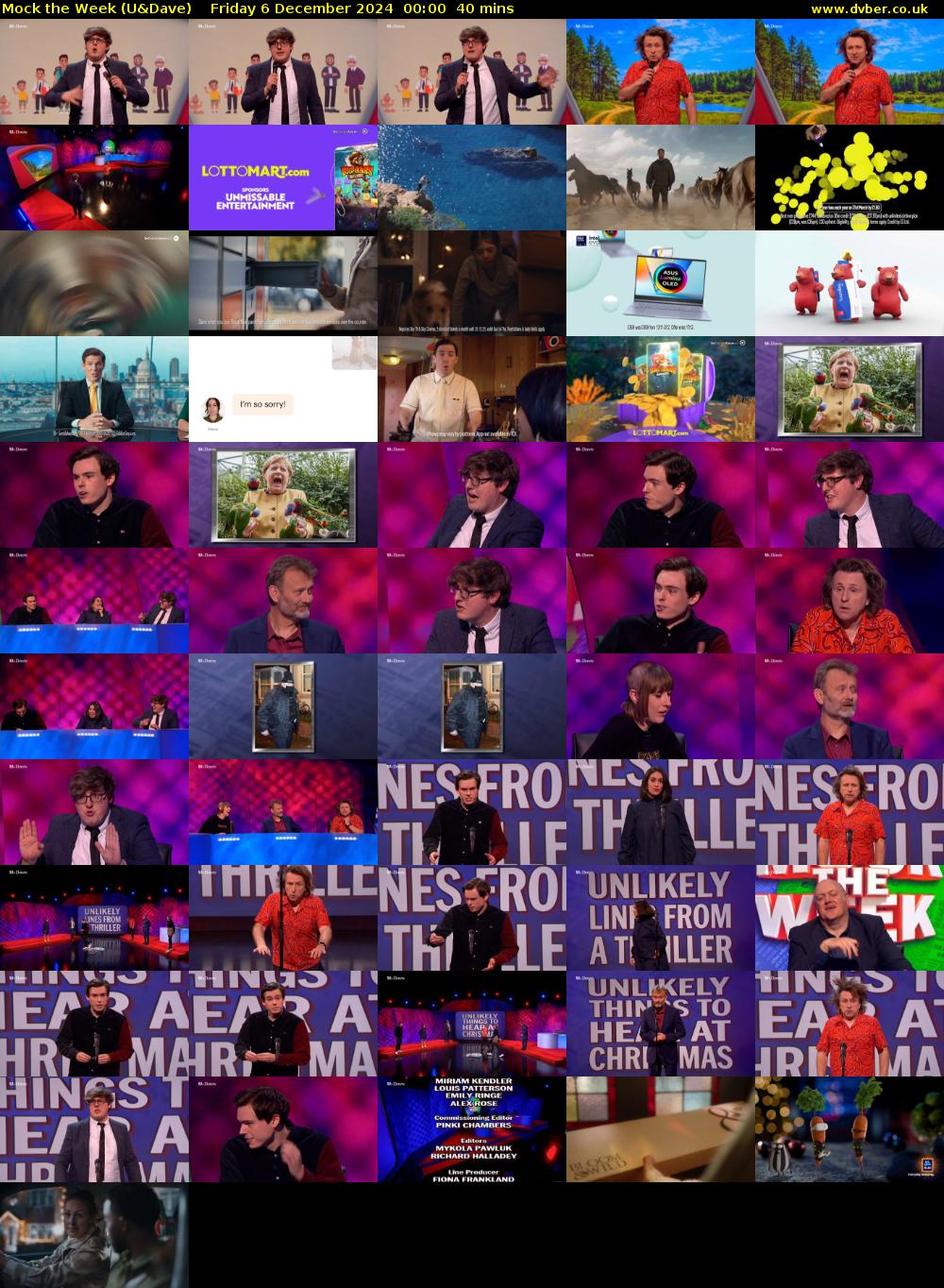Mock the Week (U&Dave) Friday 6 December 2024 00:00 - 00:40
