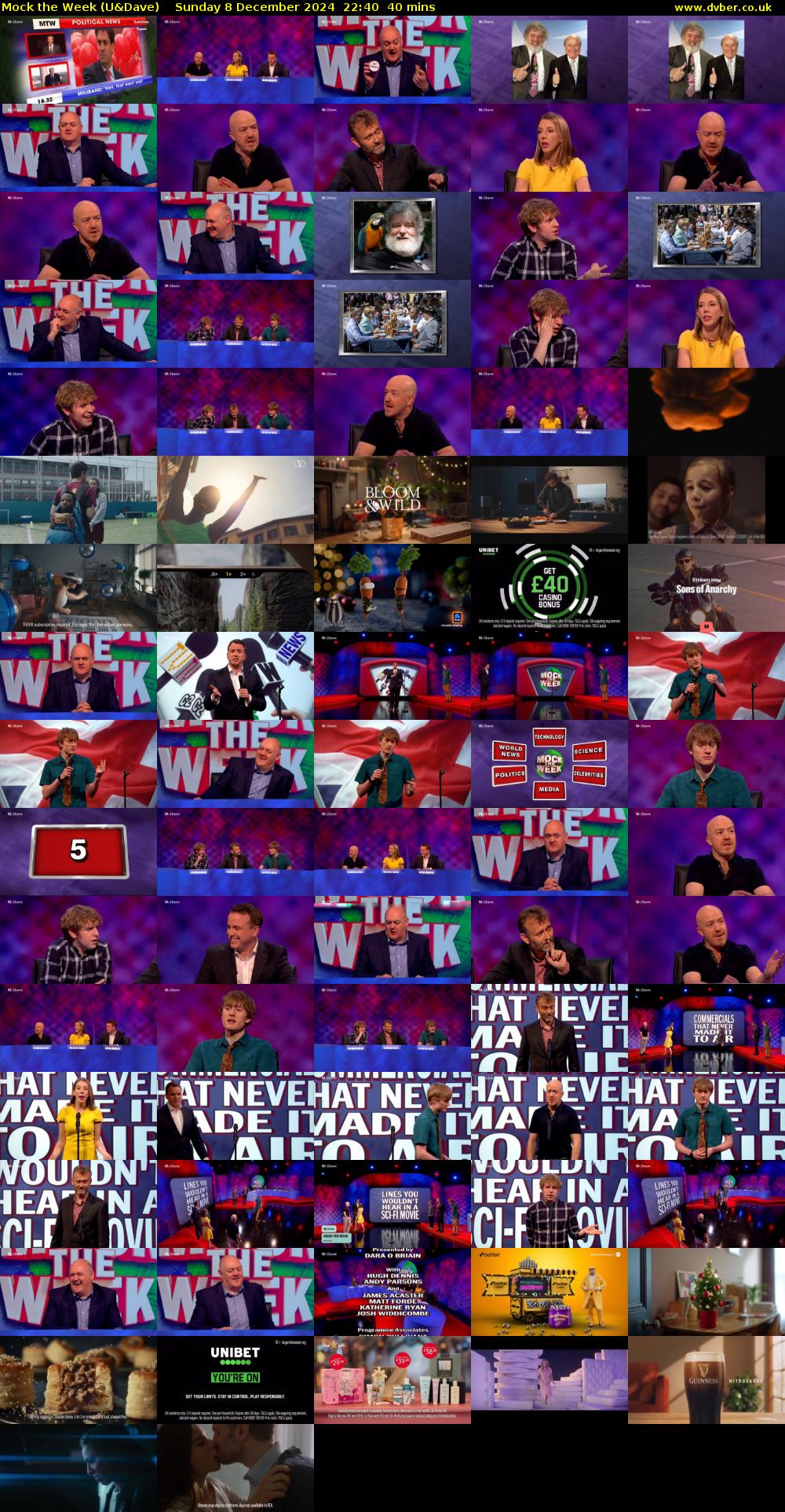 Mock the Week (U&Dave) Sunday 8 December 2024 22:40 - 23:20