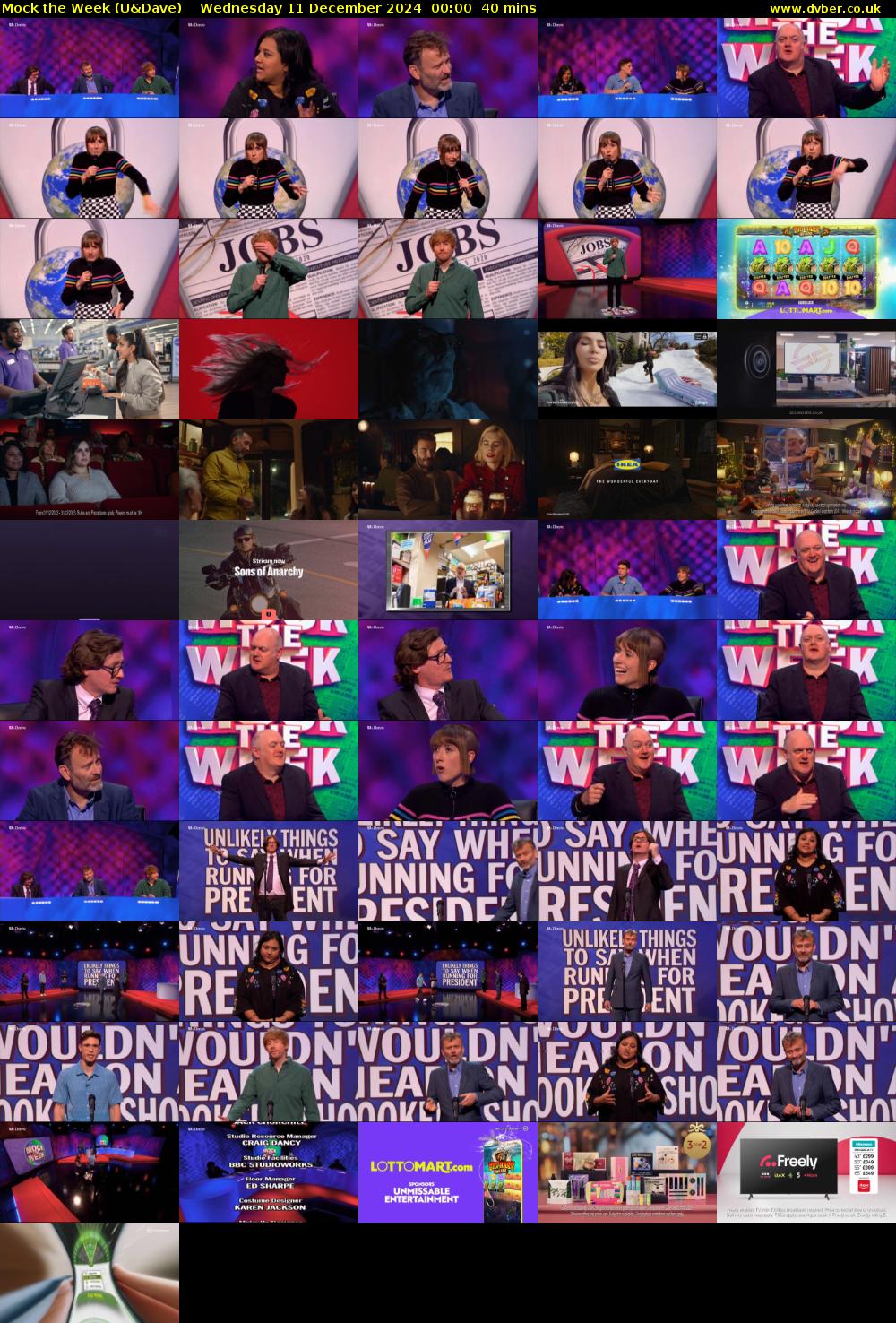 Mock the Week (U&Dave) Wednesday 11 December 2024 00:00 - 00:40