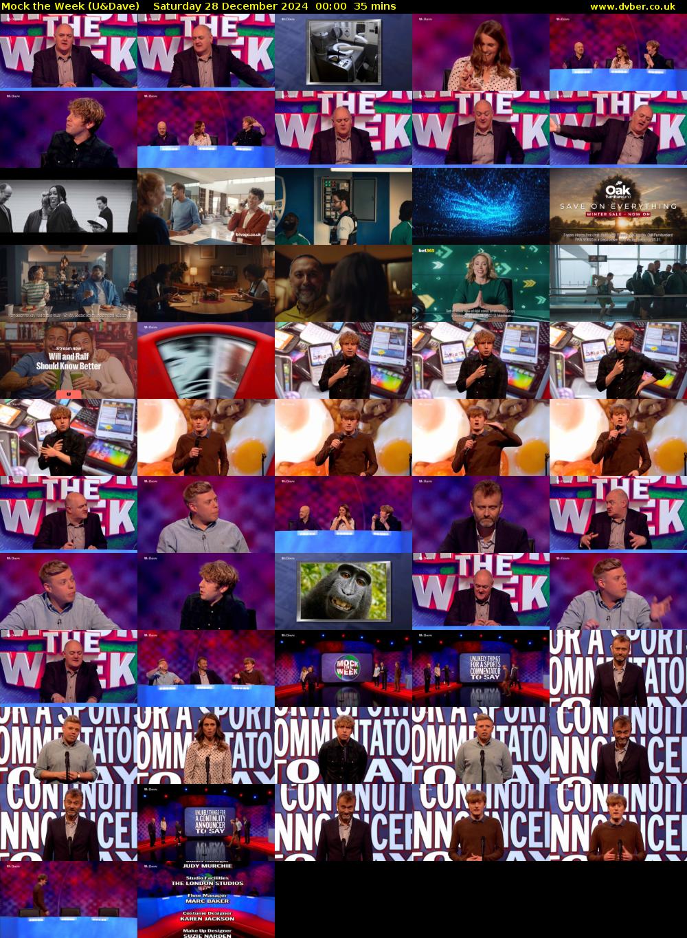 Mock the Week (U&Dave) Saturday 28 December 2024 00:00 - 00:35