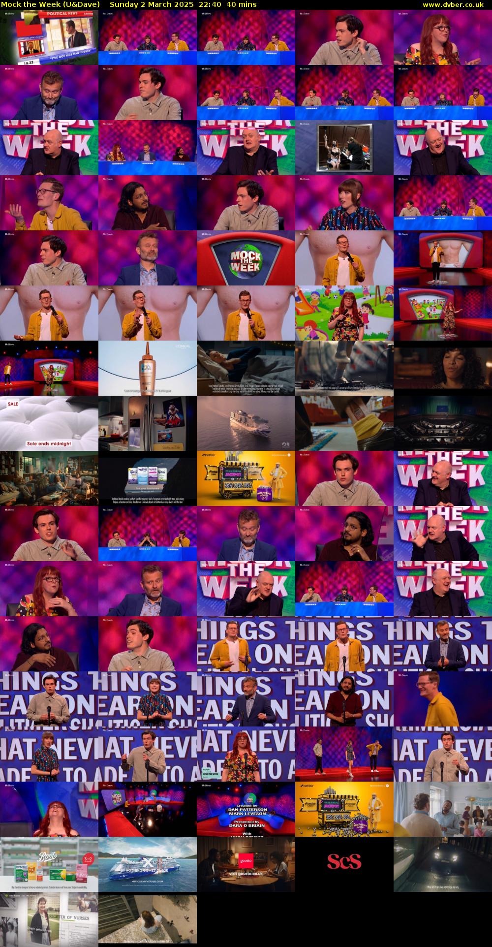 Mock the Week (U&Dave) Sunday 2 March 2025 22:40 - 23:20