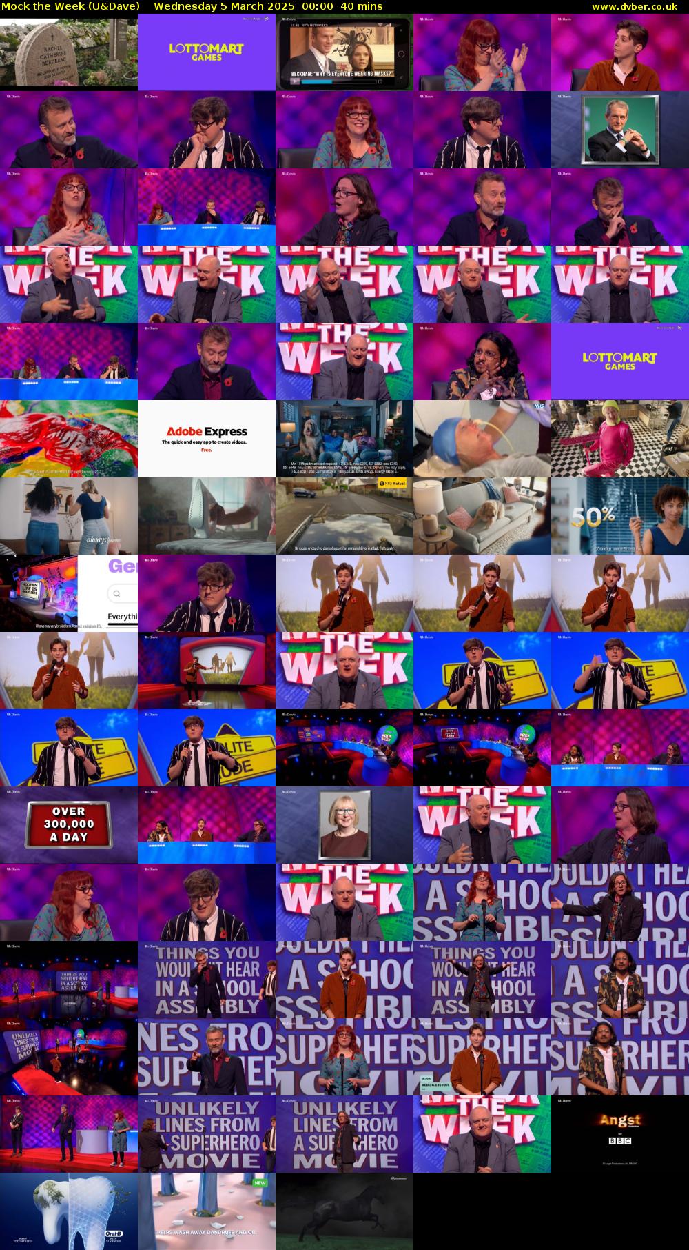 Mock the Week (U&Dave) Wednesday 5 March 2025 00:00 - 00:40